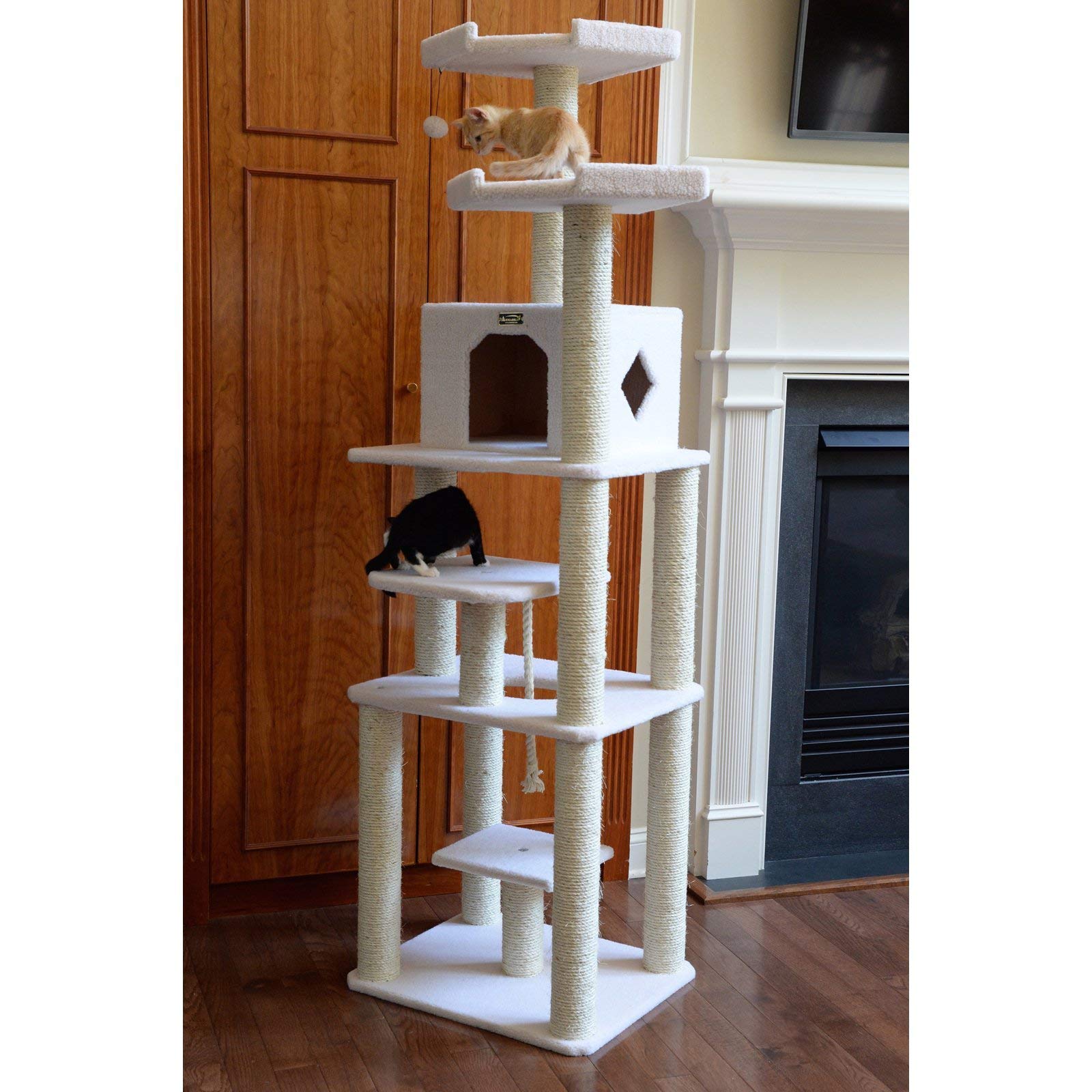 Armarkat Classic Cat Tree Ivory/14 D x 81 W x 201 H