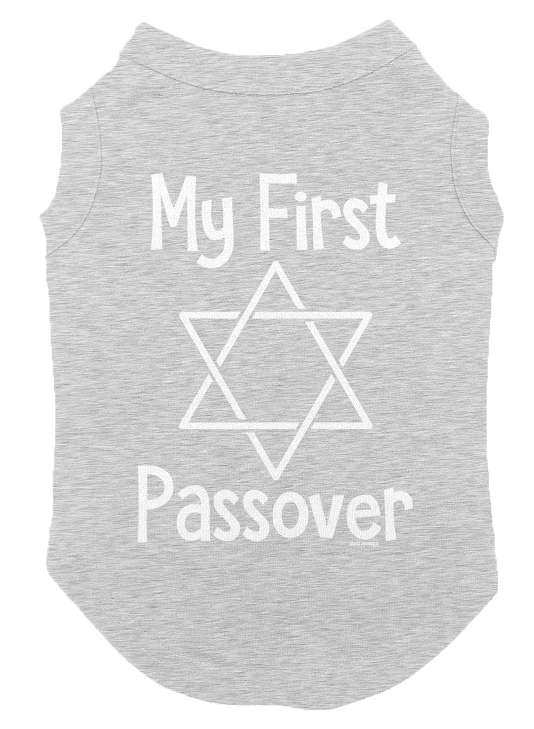 My First Passover - Dog Shirt (Light Gray, Large)