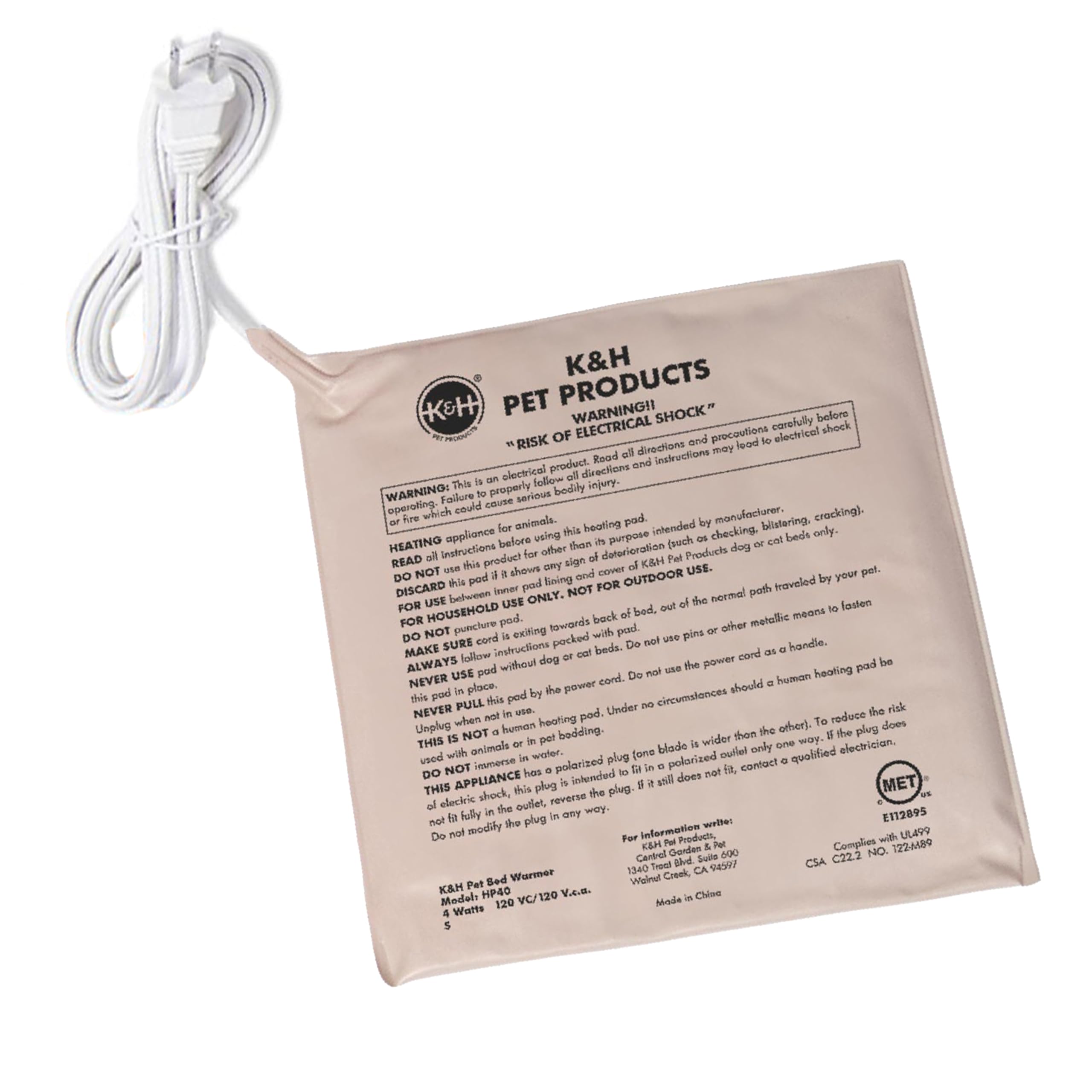 K&H Pet Products Pet Bed Warmer, Turn Any Pet Bed Into a Heated Cat or Dog Bed, Waterproof Indoor Heated Warming Pad Insert, Aut