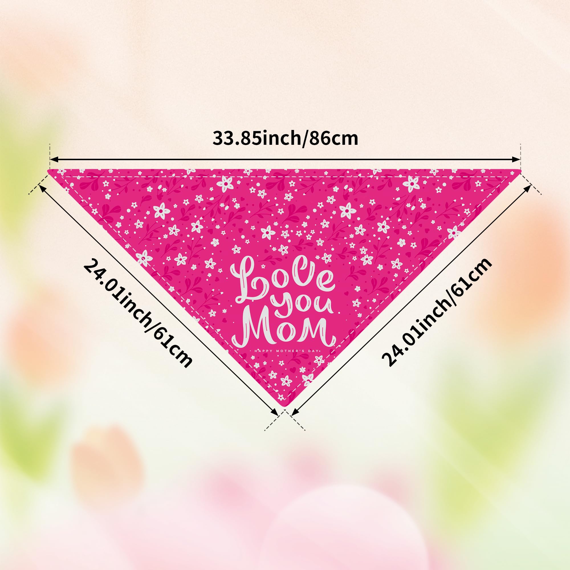 Jpgdn 50Pcs Mothers Day Dog Bandanas For Large Extra Large Xl Xxl Triangle Bibs Head Scarves For Boys Girls Grooming Accessories