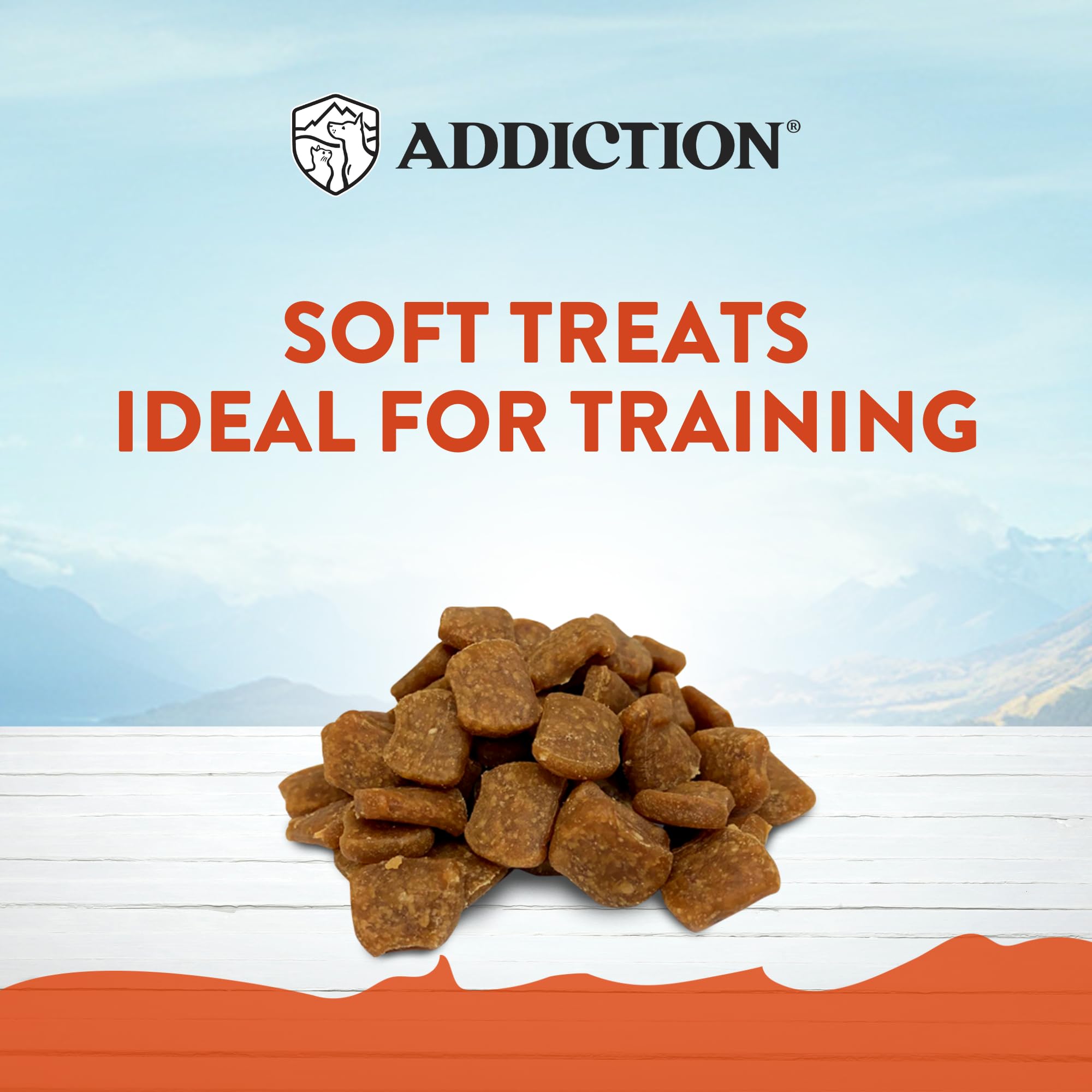 Addiction Venison Recipe Meaty Bites, All Natural Free Range Grain Free High Meat Dog Treats, 4 Oz.