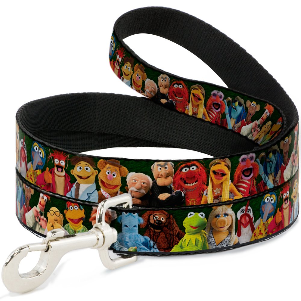 Dog Leash Muppets 20 Character Group Pose Greens 4 Feet Long 1.5 Inch Wide