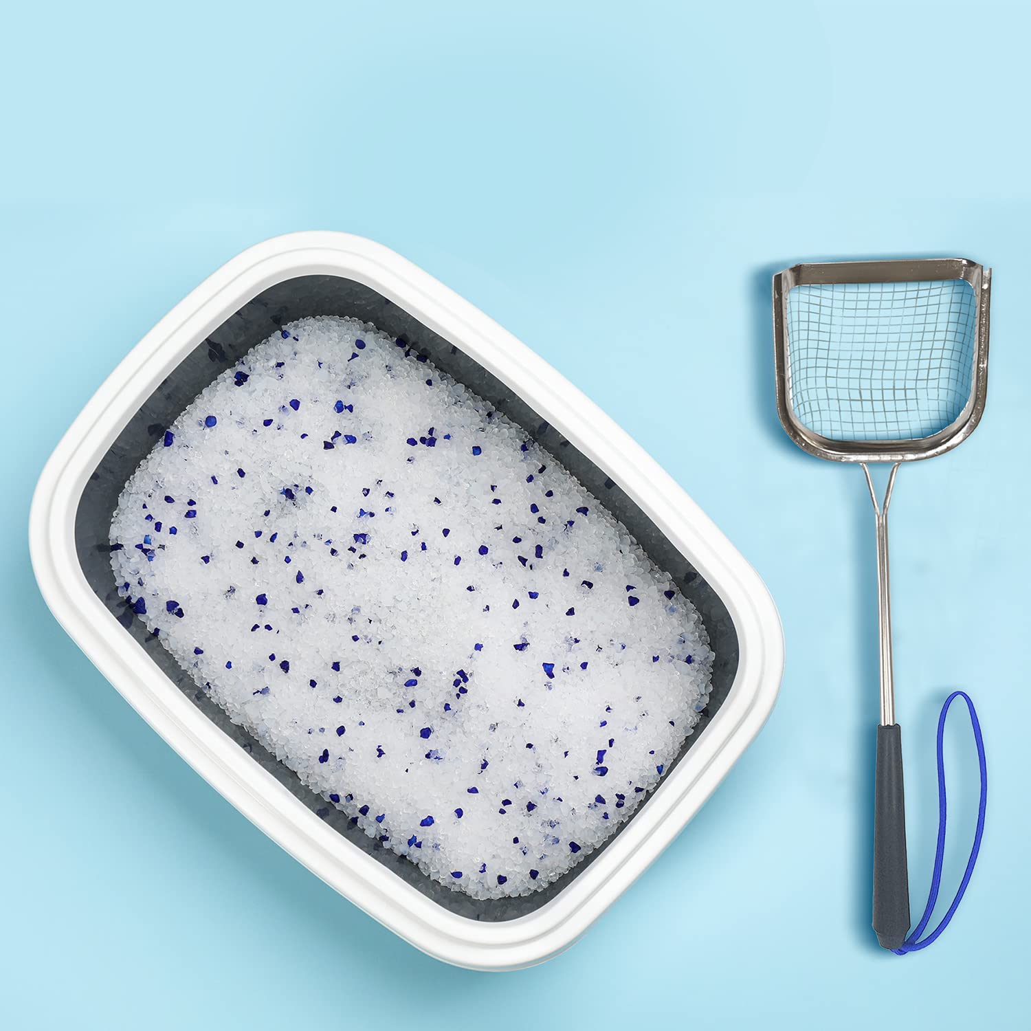 Sand Dipper Square Cat Scoop - Stainless Steel Long Cat Litter Scoop (Scoop)