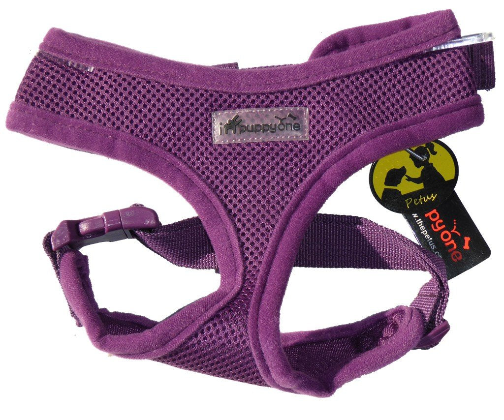 Ipuppyone Adjustable Dog Soft Harness ''Air Flex'' Medium Purple