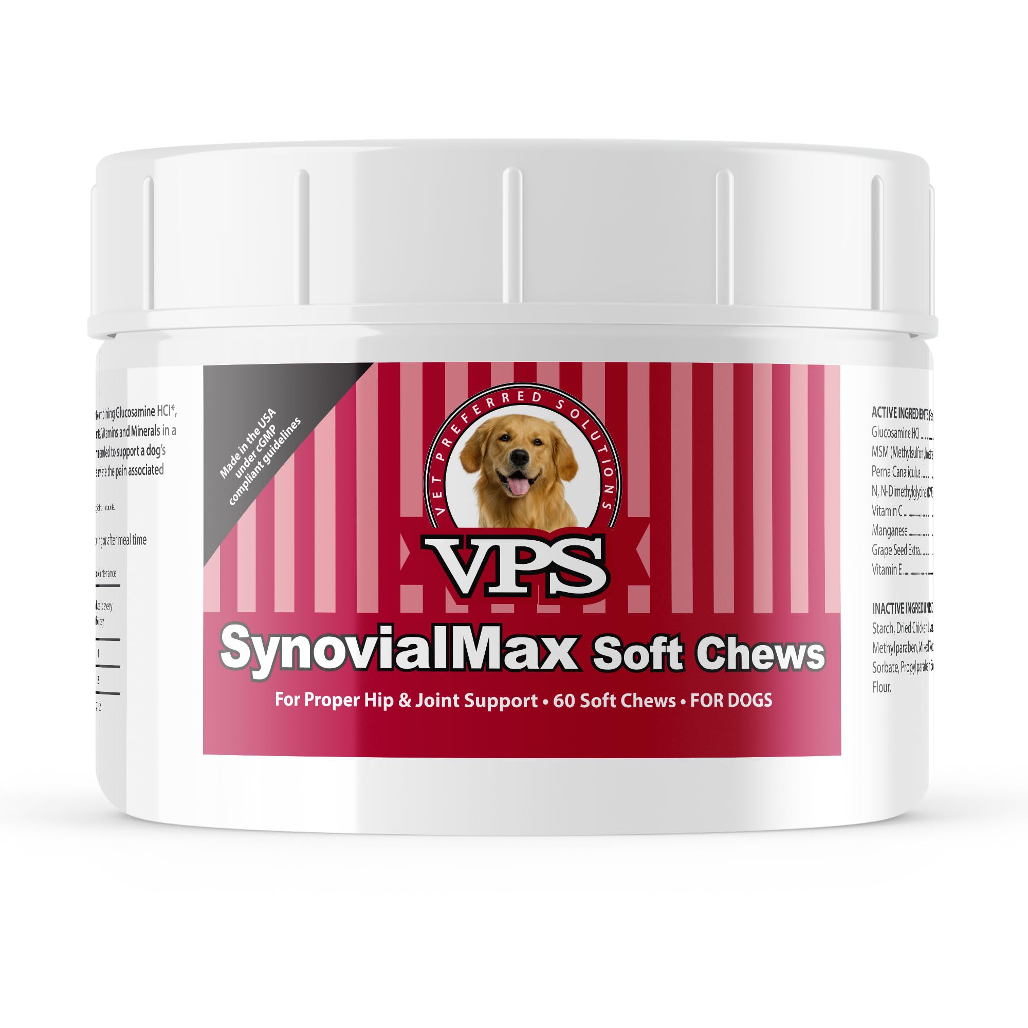 CLASSIC VPS SynovialMax Hip & Joint Soft Chews for Dogs, 60 count