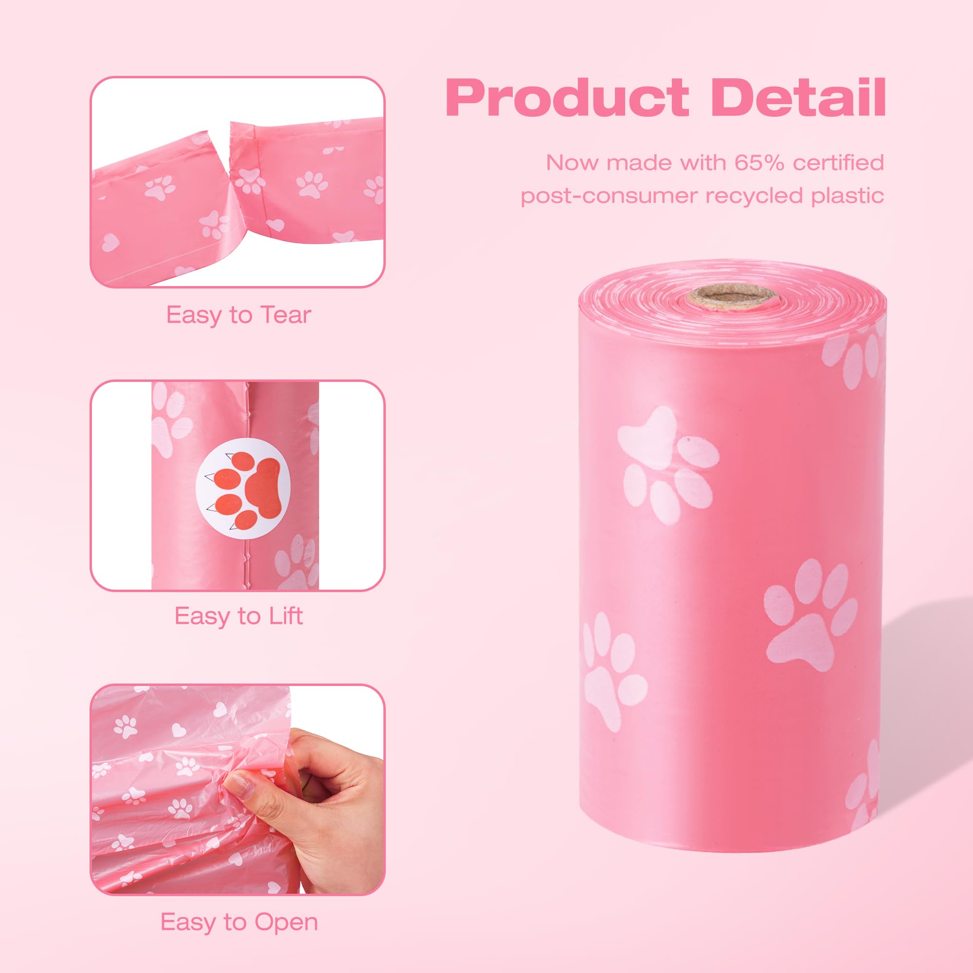 200 Counts Dog Poop Bags, Leak Proof, Extra Thick And Strong Pet Waste Bags For Dog Walking And Cat Litter