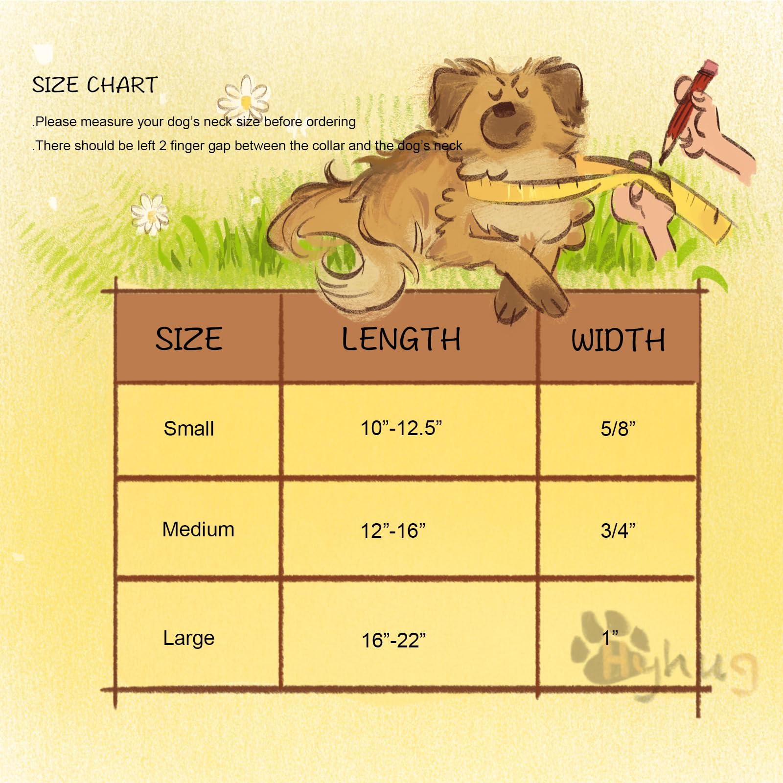 Hyhug Pets Solid Color Classic Regular Heavy Duty Basic Collar For Large Breeds Dogs, Unique Design Adjustment Triglide Slide (B