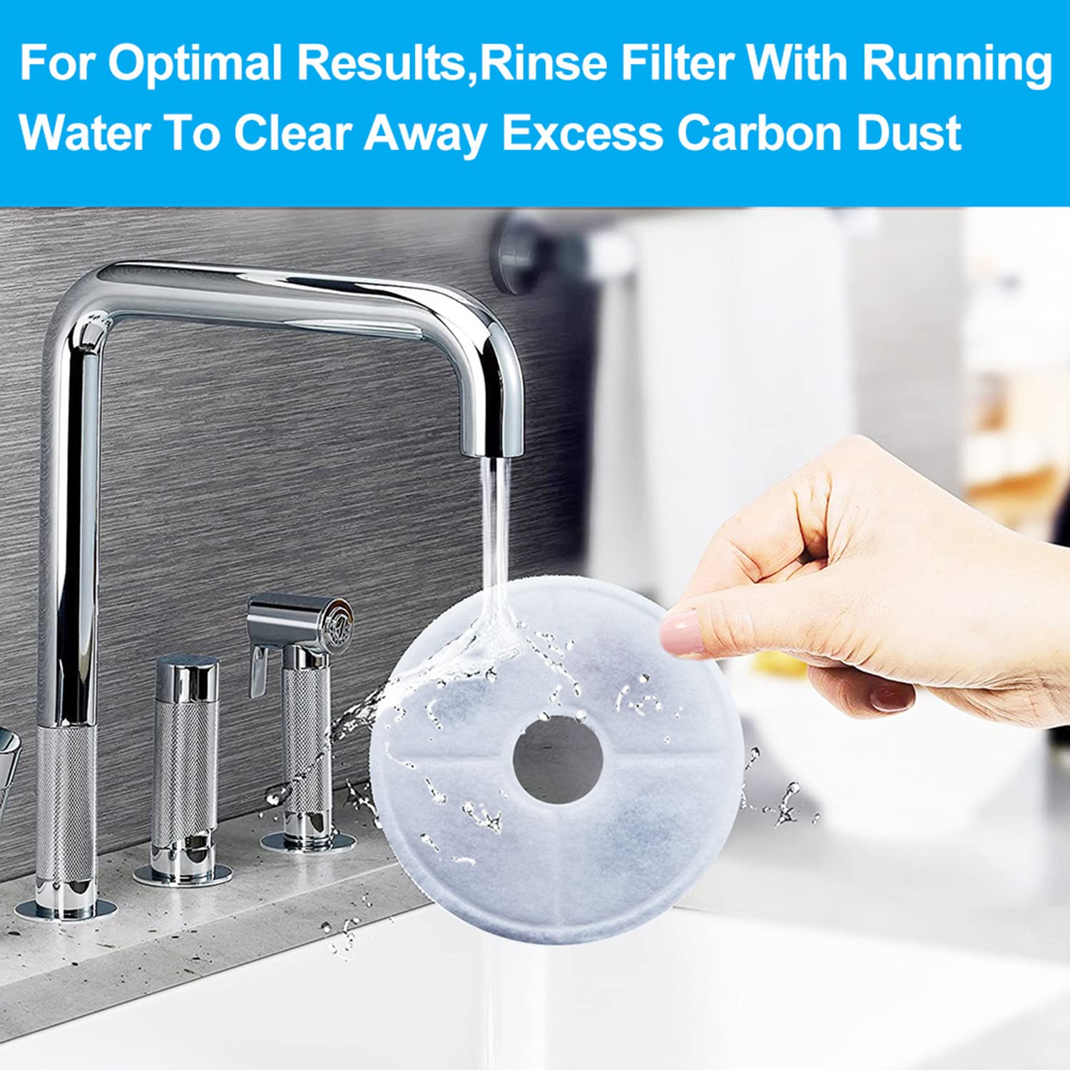 Samanija 6-Pack Filters, Compatible With Catit Flower Fountains Cat Water Fountain Filter Replacement