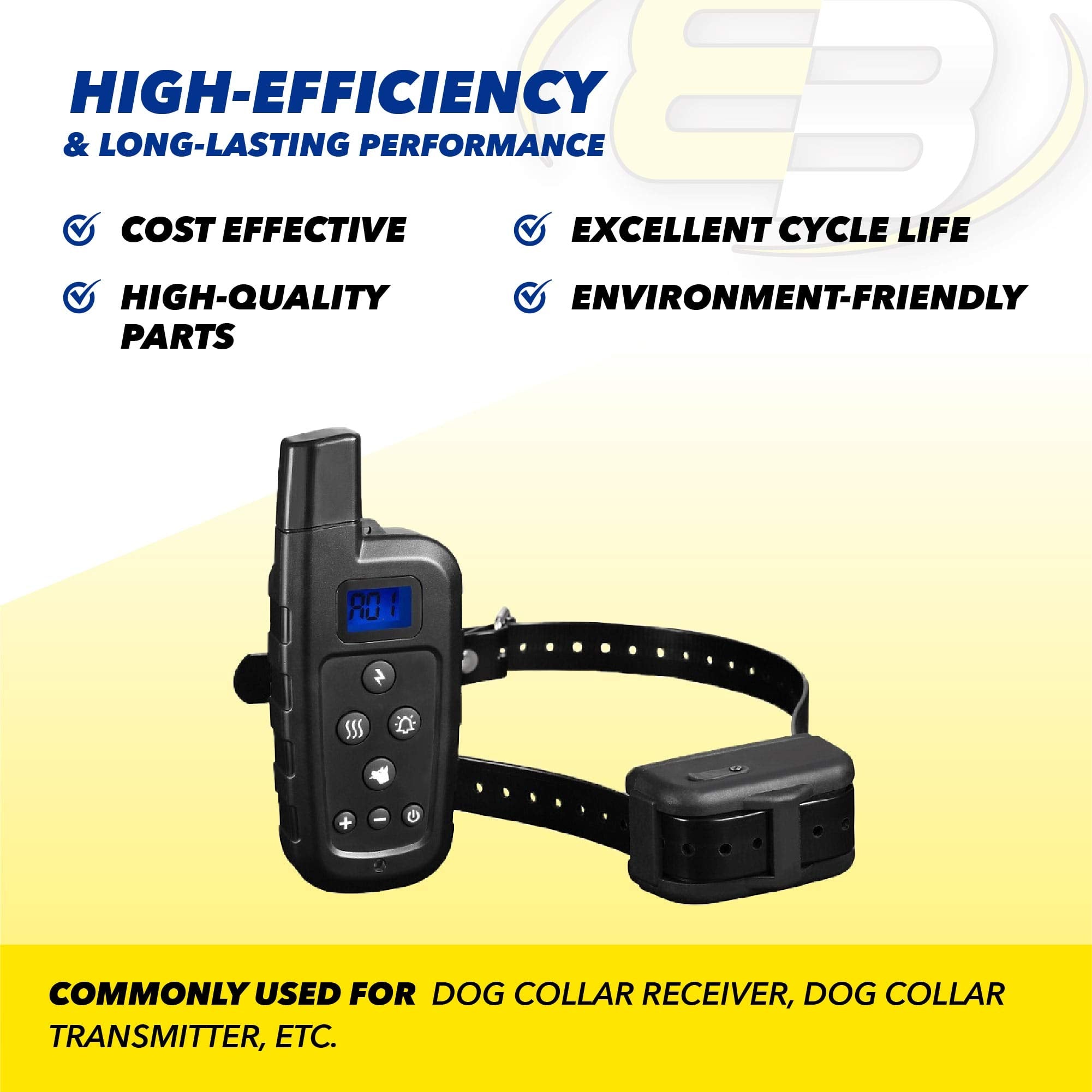 Exell Battery (3-Pack 6V 155Mah Silver Oxide Battery Compatible With Dog Collar Battery Dg-3000 Receiver, Dg-5000 Receiver, Dg-9000 Receiver, Dg9Xt Receiver, Dry6011, Applied Power Psa60So-Ap