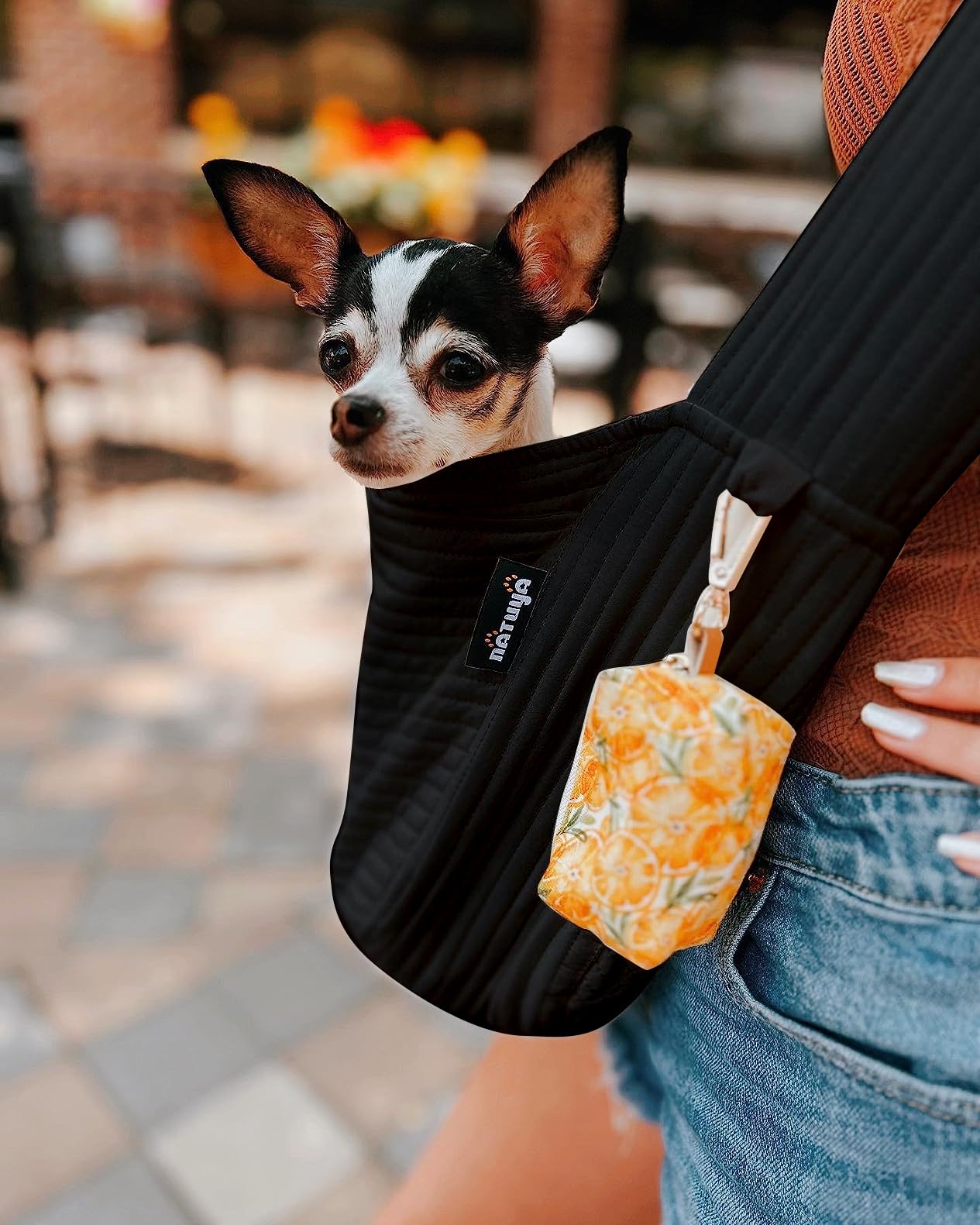 Natuya Small Dog Carrier Sling Cat Sling-Dog Slings For Carrying Small Dogs-Adjustable Strap Hand Free Pet Puppy For Outdoor Tra