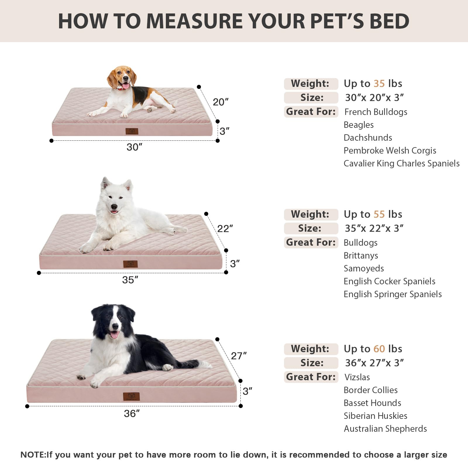 Wnpethome Orthopedic Dog Bed For Large Dogs - Waterproof, Washable Cover & Anti-Slip Base, Egg Crate Foam Mat, Multi-Needle Quil