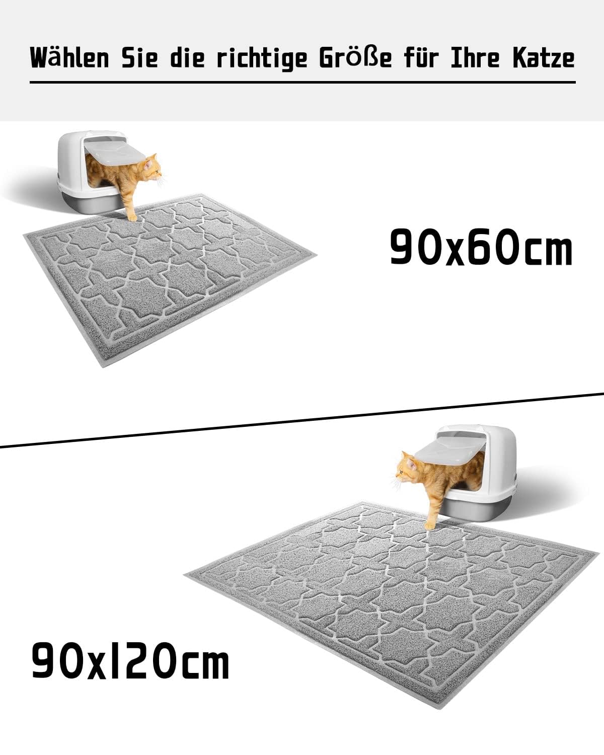 Yimobra Cat Litter Mat, Soft Premium Pvc Pad For Cat Litter Box Mats, Non Slip Durable Litter Trapping Rug, Phthalate Free, Urin