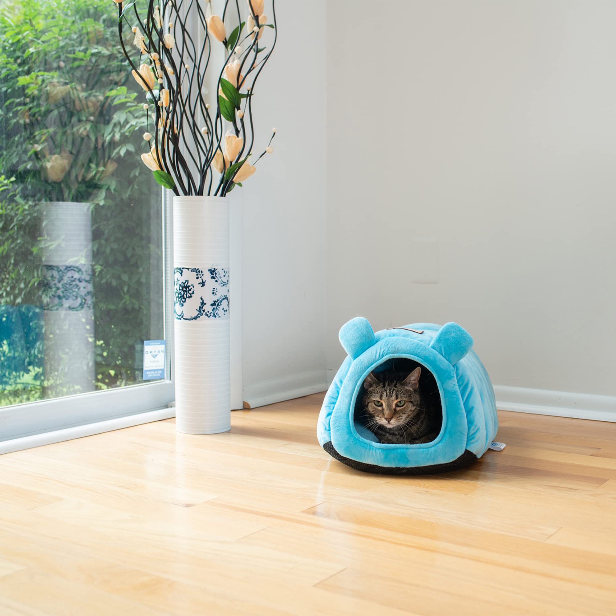 Armarkat Cat Bed Model C90CTL Tube Shape, Sky Blue
