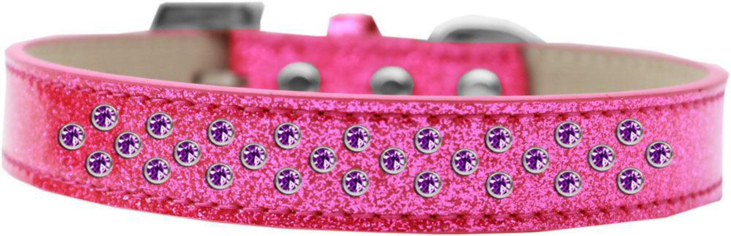 Dog, Puppy & Pet Ice Cream Collar, Purple Crystal Rimsets Sprinkles Pink 20