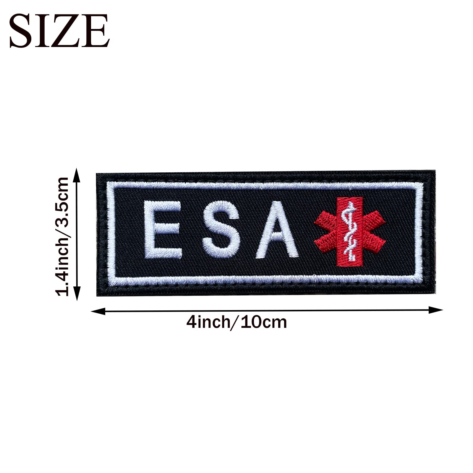 TACVEL 2 Pieces Emotional Support Animal Patch for Dog, Vest Removable Tactical Patches Hook and Loop Harness American Flag Dog