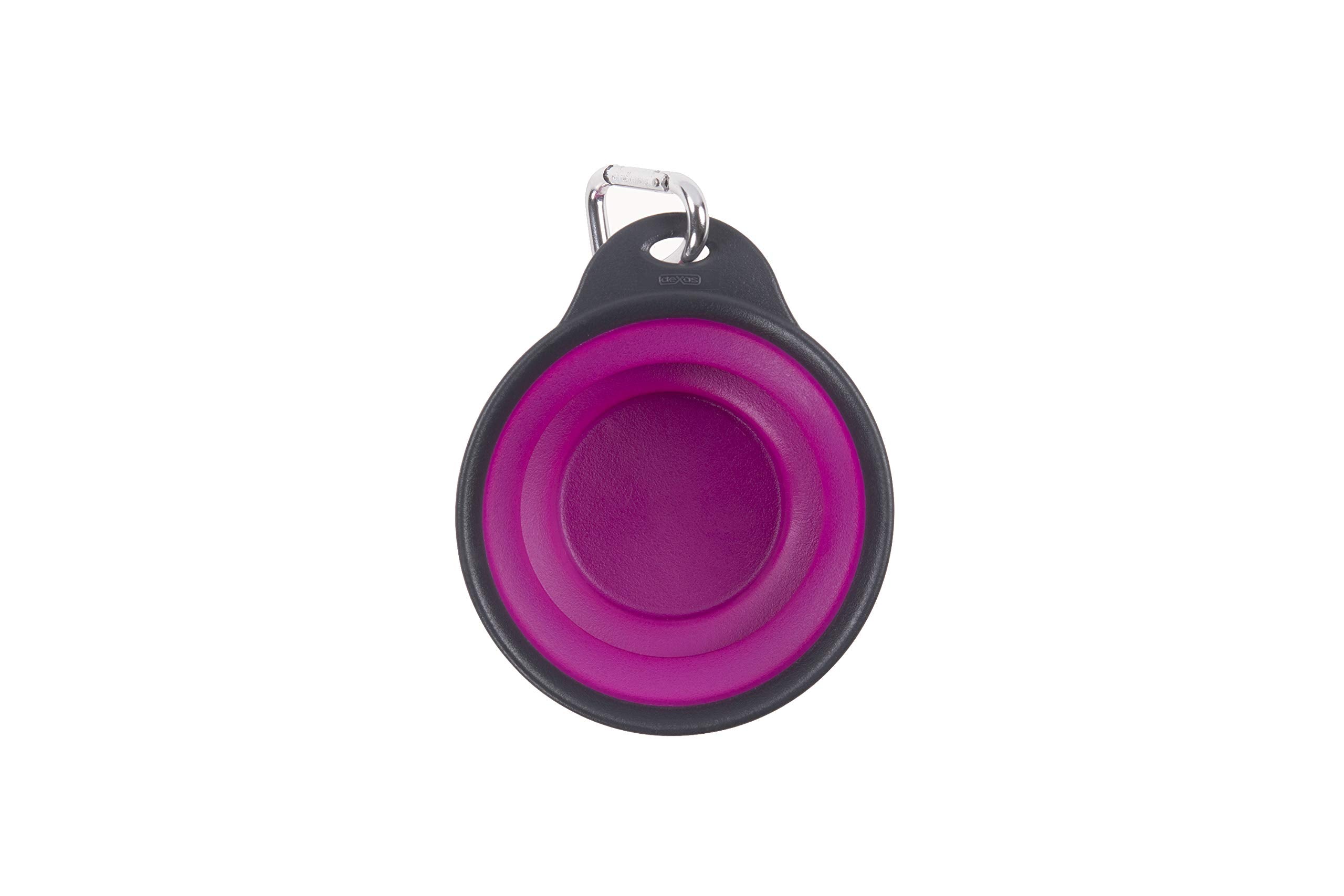 Dexas Pets Collapsible Travel Cup, Small/1 Cup Capacity, Fuchsia