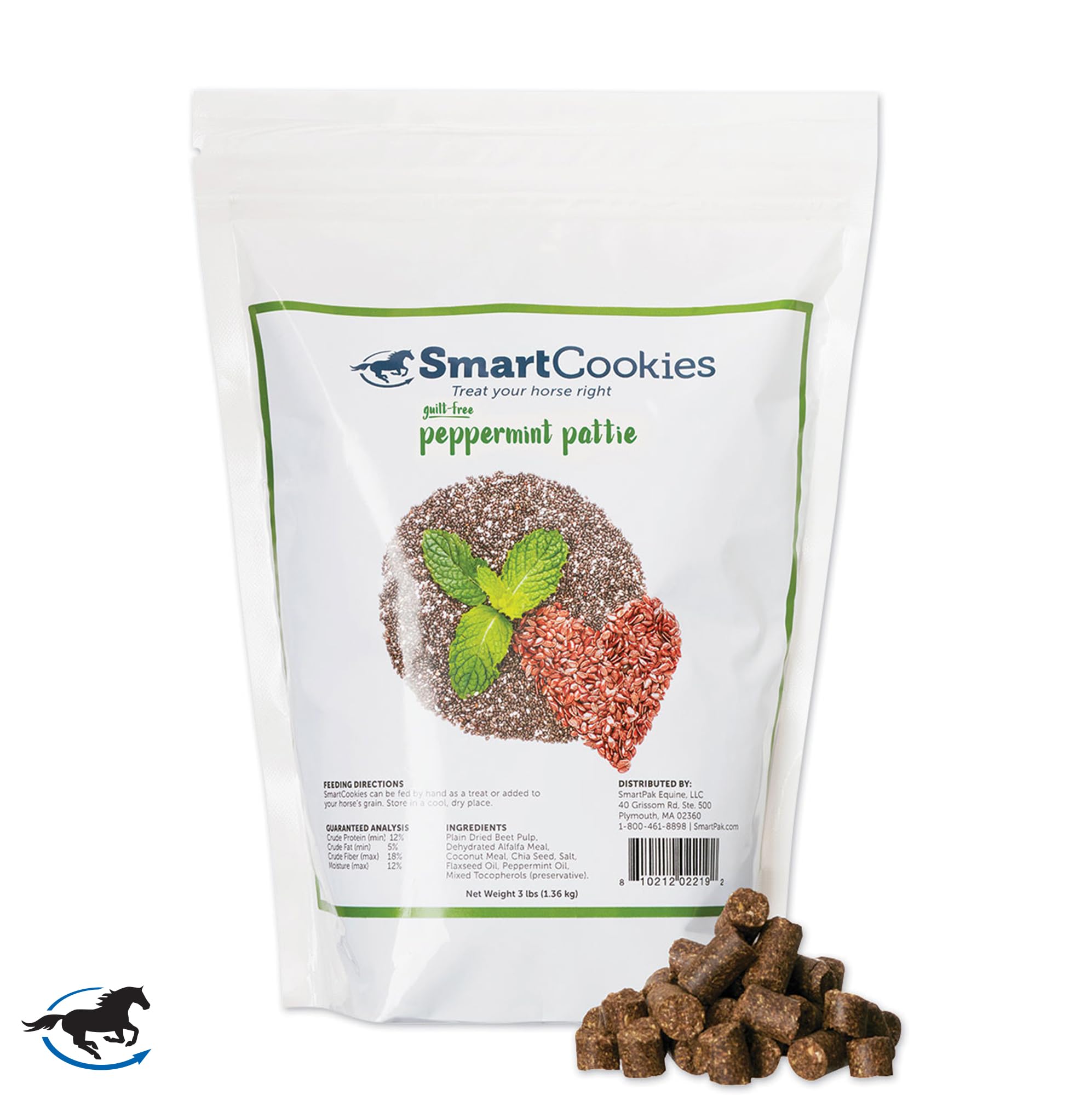 SMARTPAK SmartCookies | Healthy Treats for Horses Made from Coconut Meal, Beet Pulp, Alfalfa, and Flaxseed Oil | No Sugar Added 