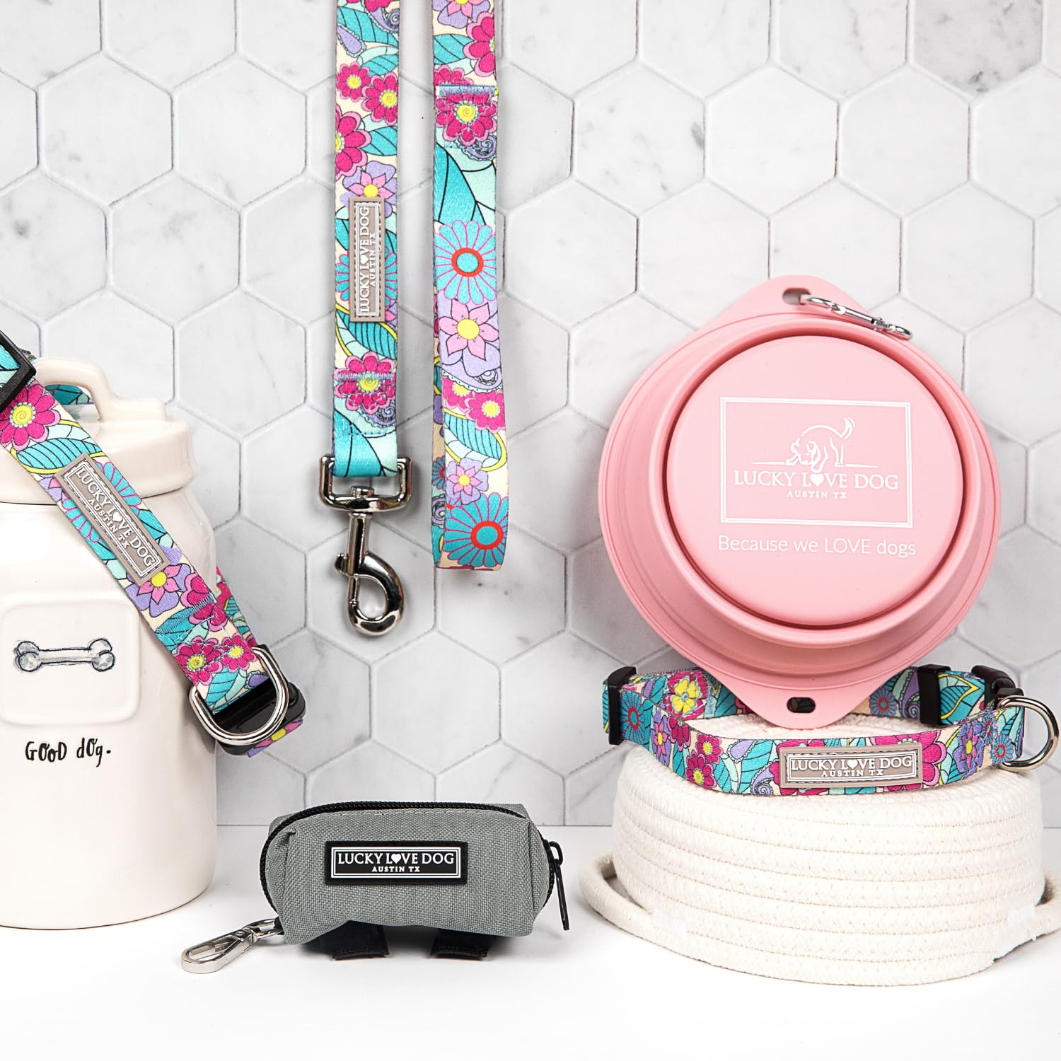 Lucky Love Dog Martingale Collar And Leash Set, Premium No Slip Martingale Collar For Dogs, Great For Whippets, Greyhounds, And