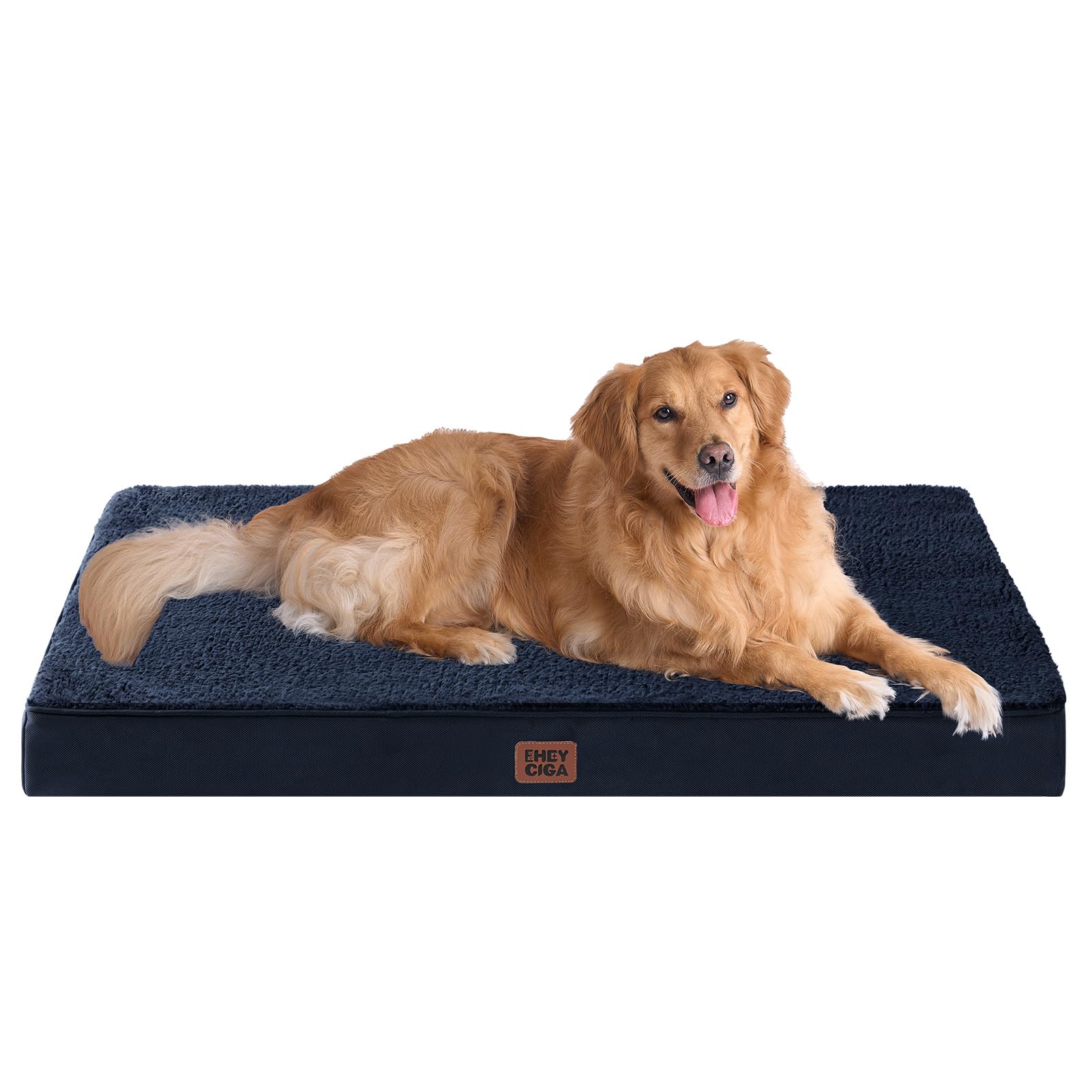 Eheyciga Orthopedic Xl Dog Beds For Extra Large Dogs With Removable Washable Cover, Navy, 44X32