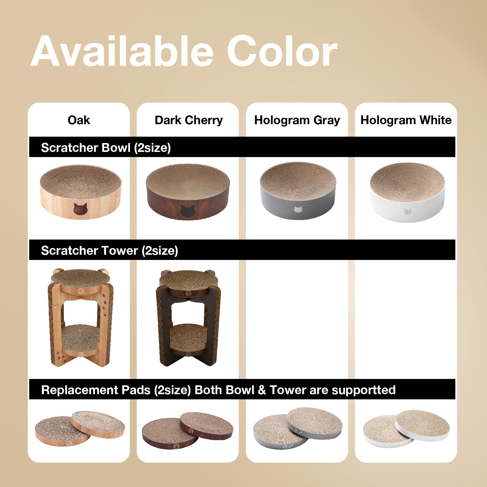 NECOICHI Cozy Cat Scratcher Bowl - 100% Recycled Paper, Chemical-Free, Dark Cherry, Regular Size