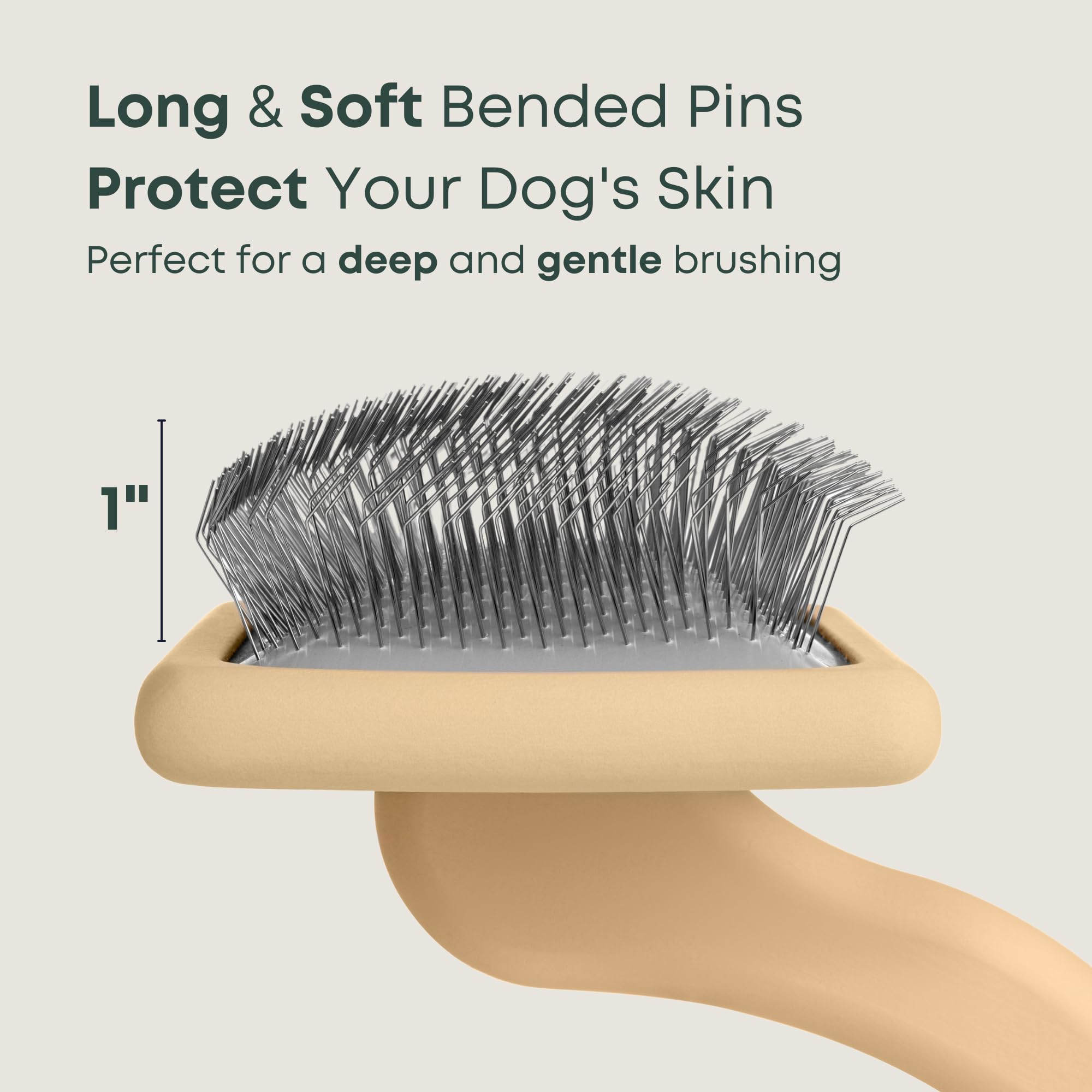 Doodle Slicker Dog Brush - Perfect For Goldendoodle & Poodle Hair Maintenance - Medium To Long Hair Breeds - Detangle, Brush, &