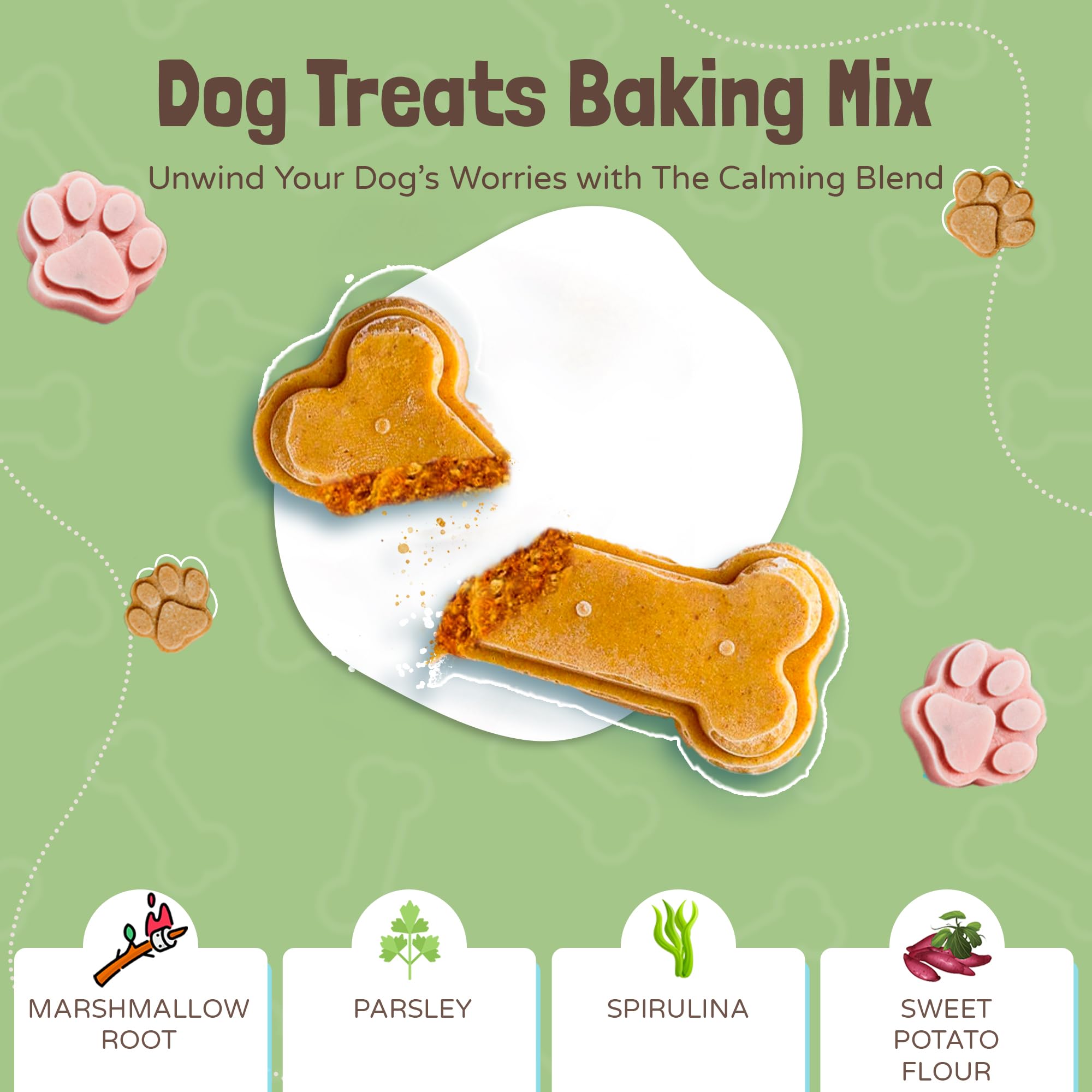 BoneItUp Dog Treats Baking Mix(Super Food), All-Natural, Vet-Approved, Nutrient-Rich Ingredients, Low CaloriesTreats for Dogs, P