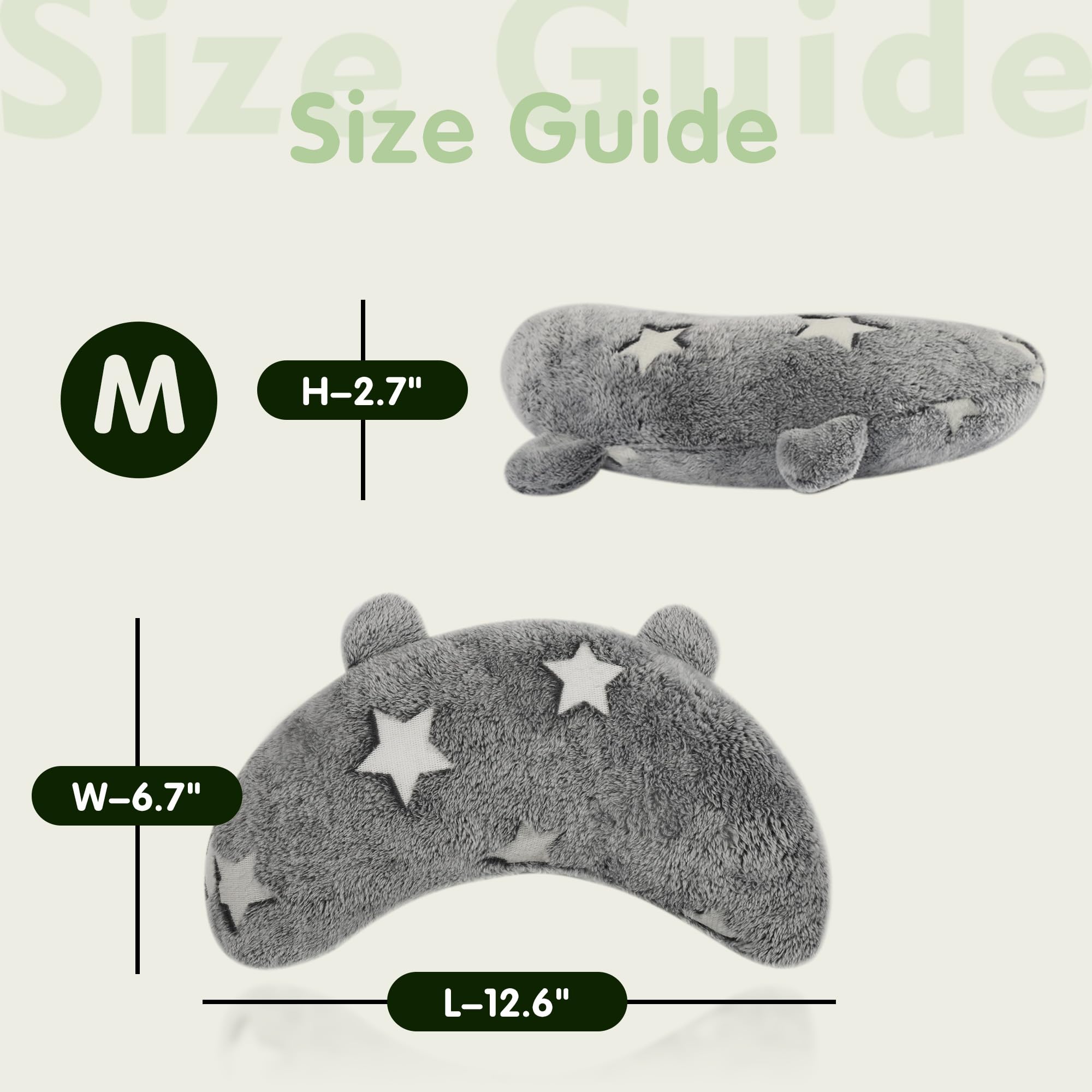 Pomesea Dog Calming Pillow Glow In The Dark, Soft U-Shaped Pet Pillows For Dogs & Cats, Machine Washable, Dog Neck Pillow, Joint