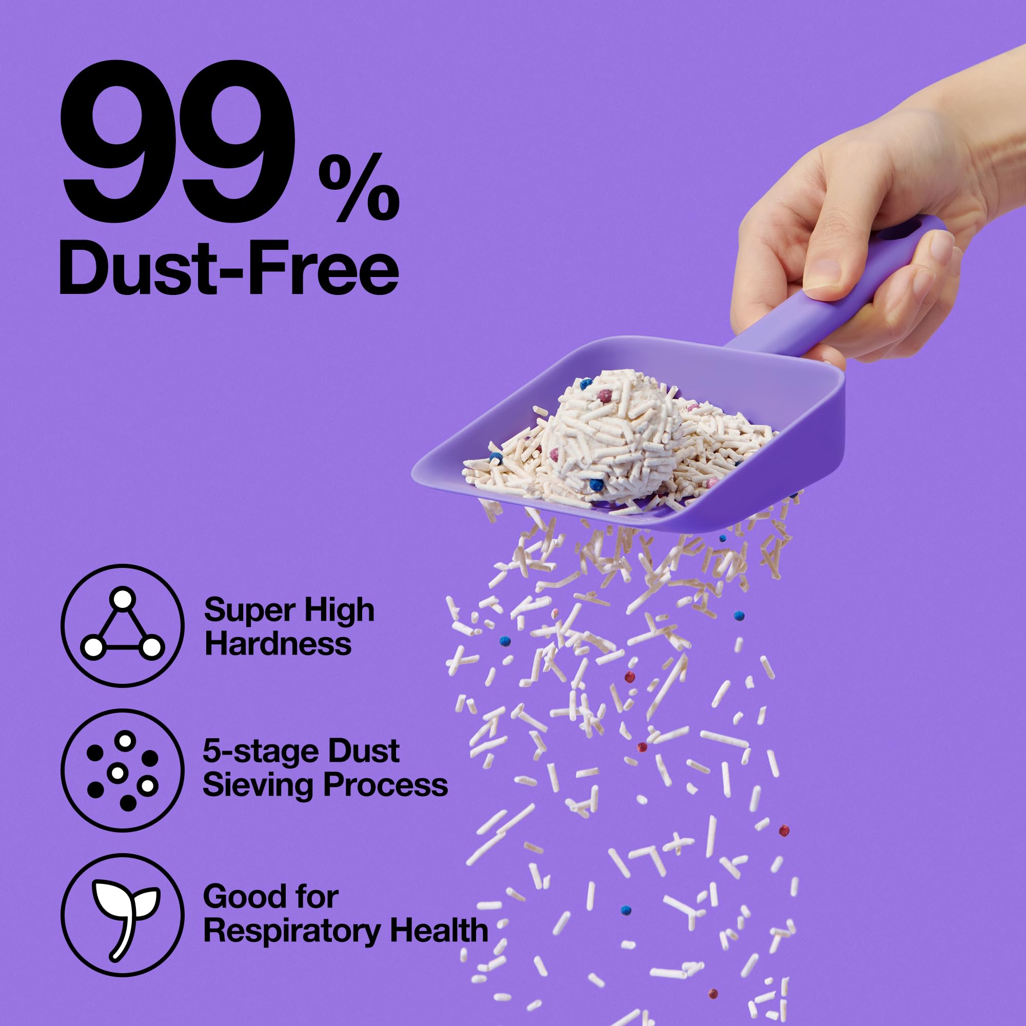 Vetreska Tofu Cat Litter,Kitty Litter Flushable Strong Clumping Cat Litter Pellets Ultra Absorbent,Dust-Free Tofu Litter,Origina