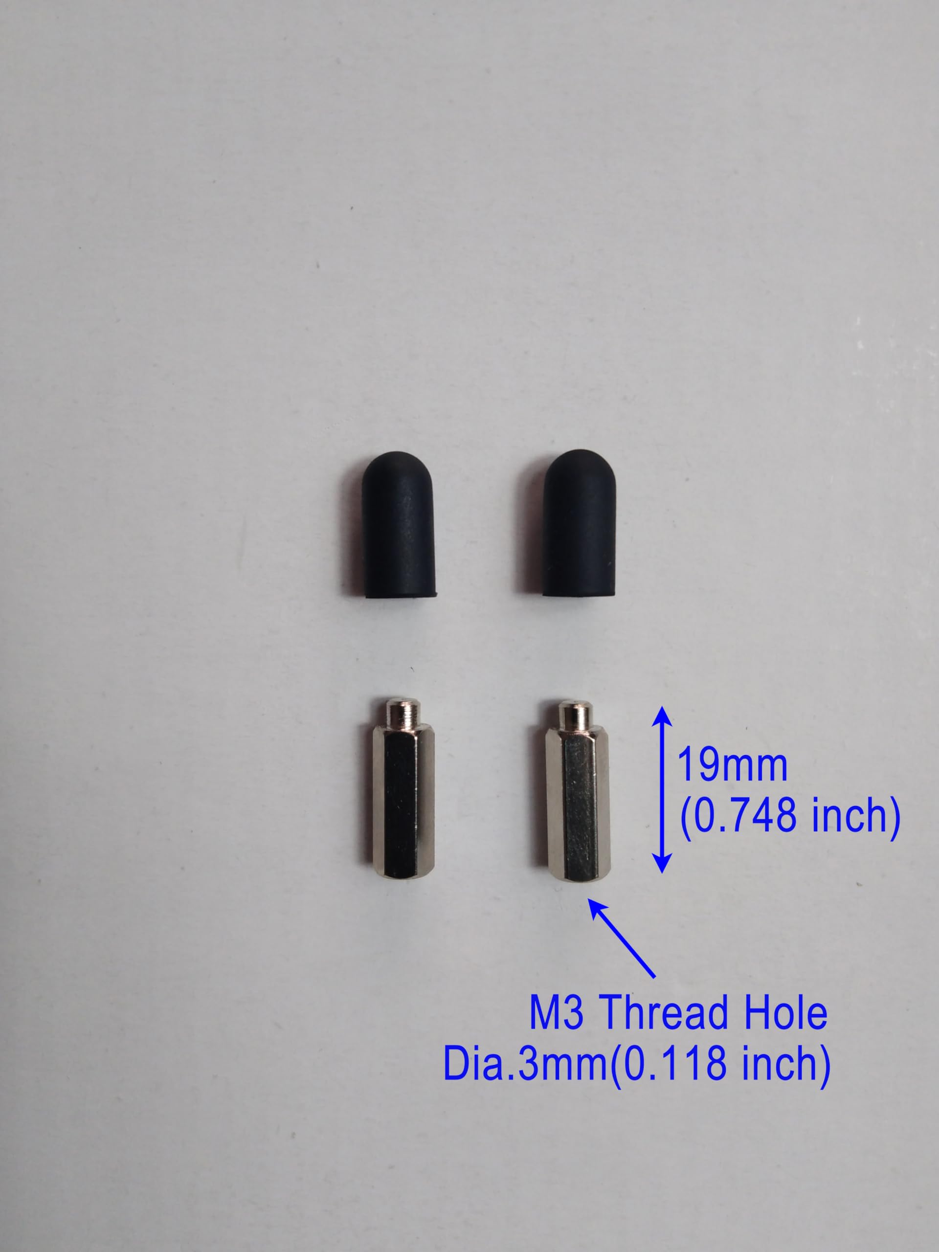 Frewik Replacement Extra Long Prong/Probe/Contact Point W/Conductive Silicone Rubber Cap Tip For Dog Training Shock Collar/E Ele