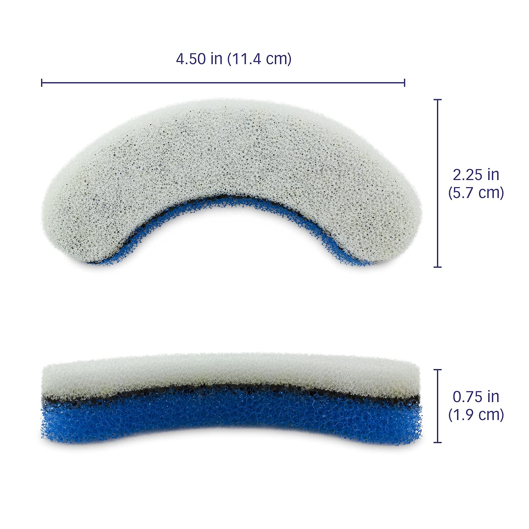 Petstandard Replacement Premium Water Filter For Npet Wf050 Transparent Water Fountain. Arc-Shaped, Washable Pet Fountain Filters With Triple Filtration System, Pack Of 12