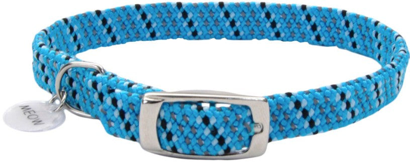 Coastal Pet Elastacat Reflective Safety Collar With Charm Blue/Black