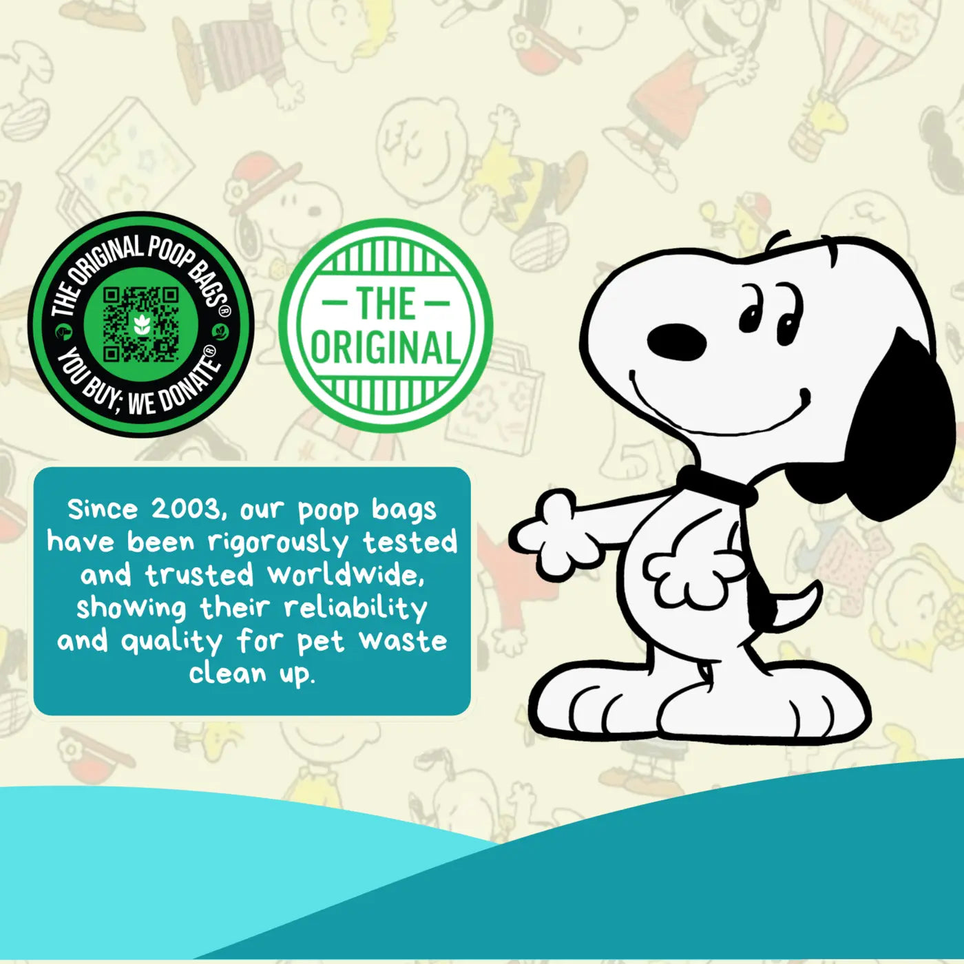 Wholesale Snoopy® Handle Tie Poop Bags