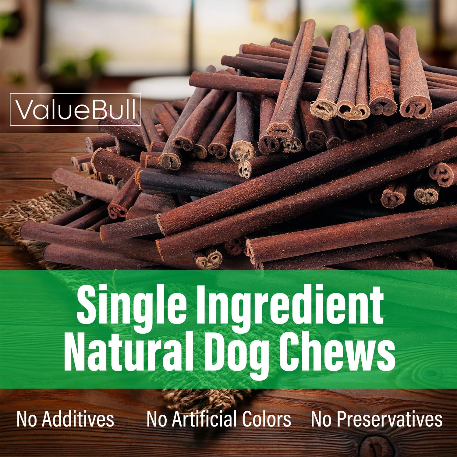 ValueBull Collagen Sticks for Dogs, 12 Inch Thick Chews, Natural Long-Lasting Dog Treats, 25 Count - Supports Joints, Skin & Coa