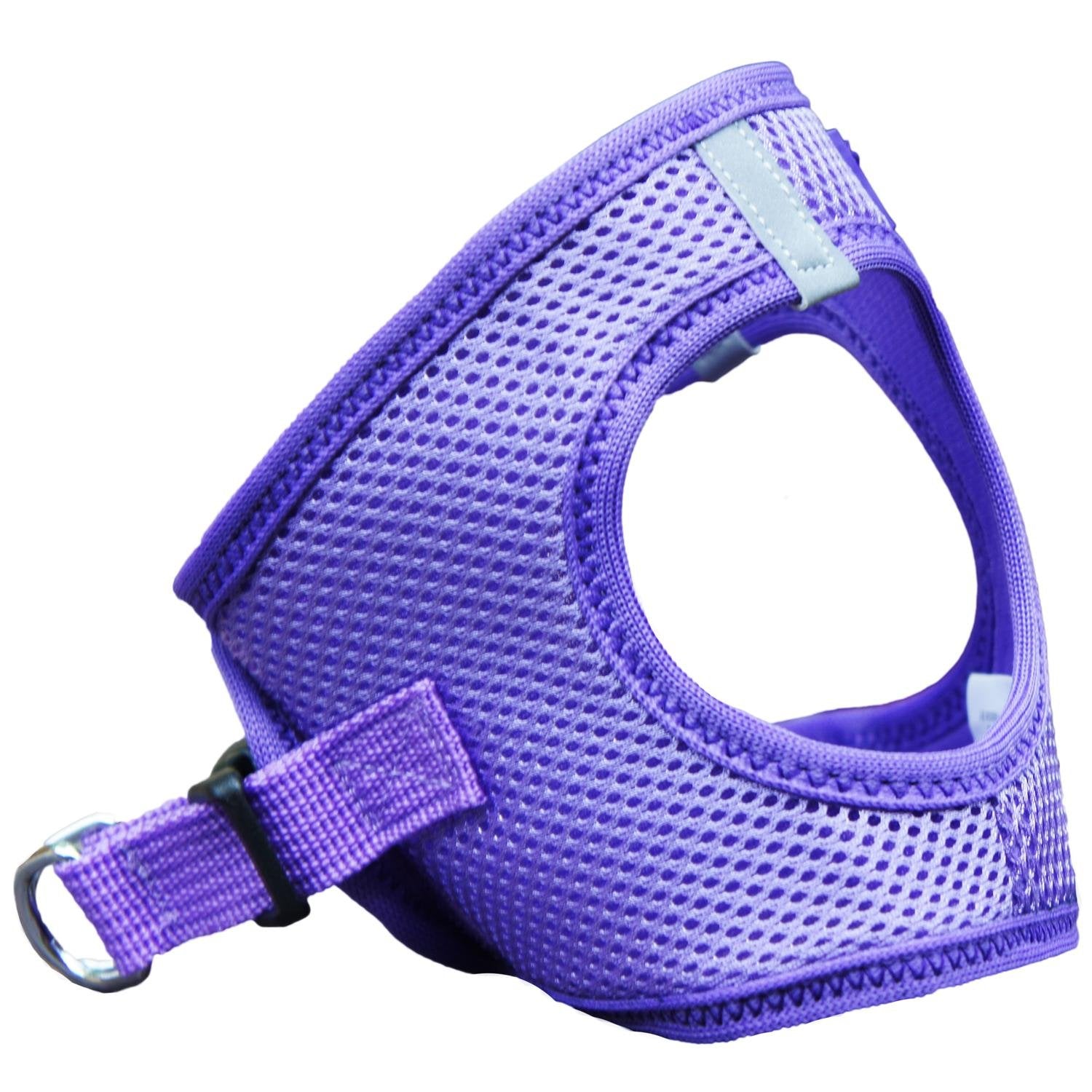 DOGGIE DESIGN Choke Free Reflective Step In Ultra Harness - Purple - American River (XXS)