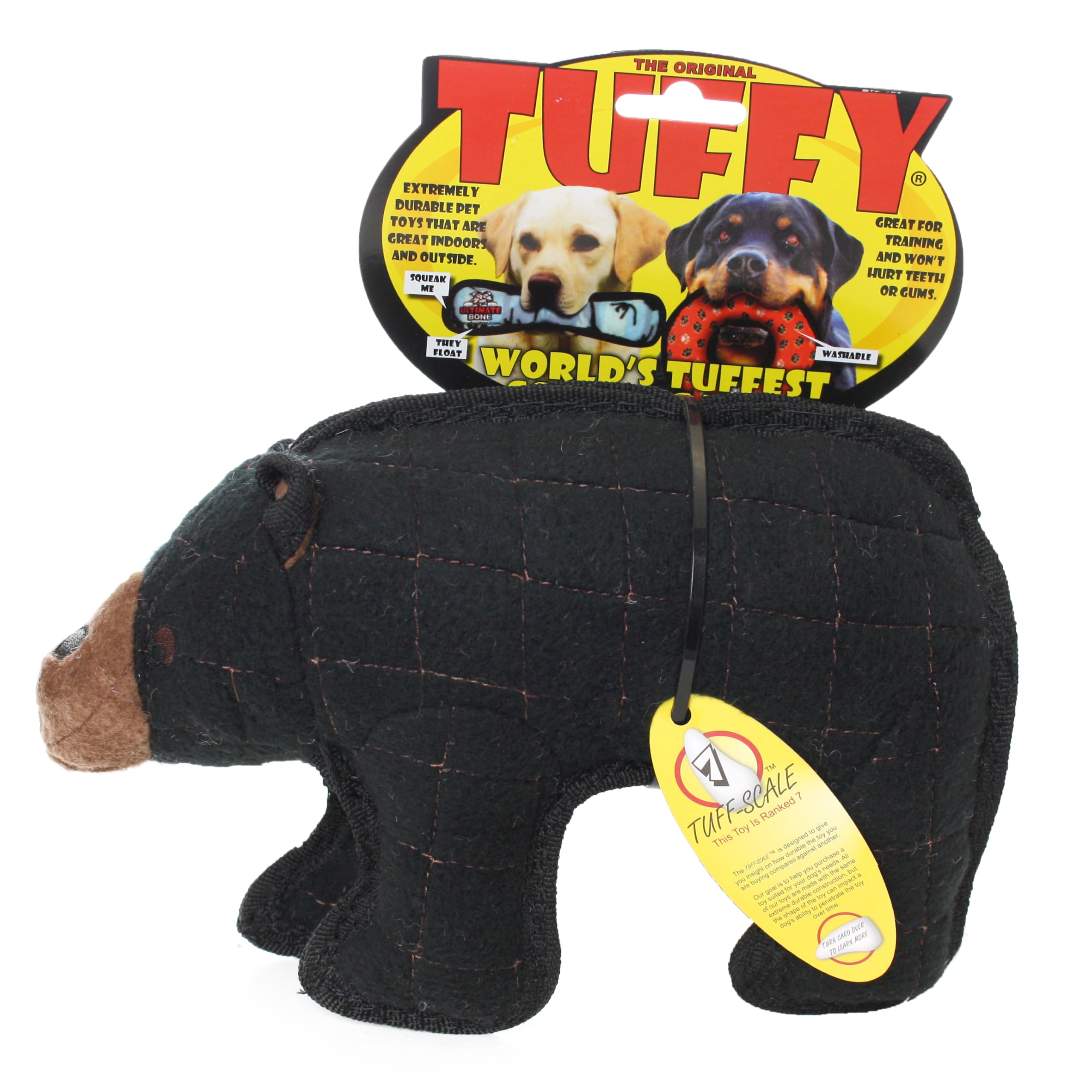 Tuffy - World'S Tuffest Soft Dog Toy - Zoo Bear - Squeakers - Multiple Layers. Made Durable, Strong & Tough. Interactive Play (T