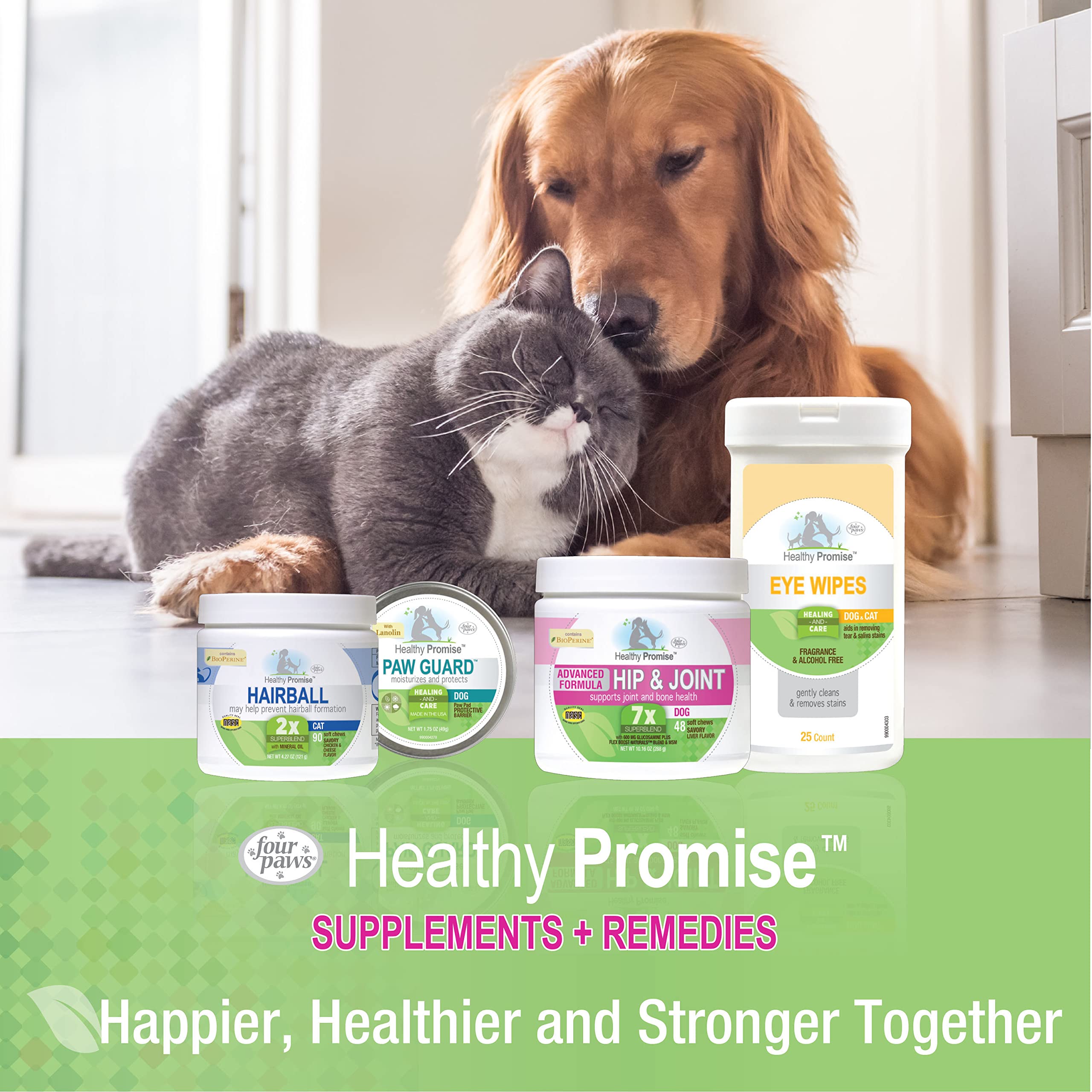 Four Paws Healthy Promise Grooming Soothing Pet Ear Wash Cleaner For Dogs And Cats, Odor Reducing & Itch Relief, 4 Oz.