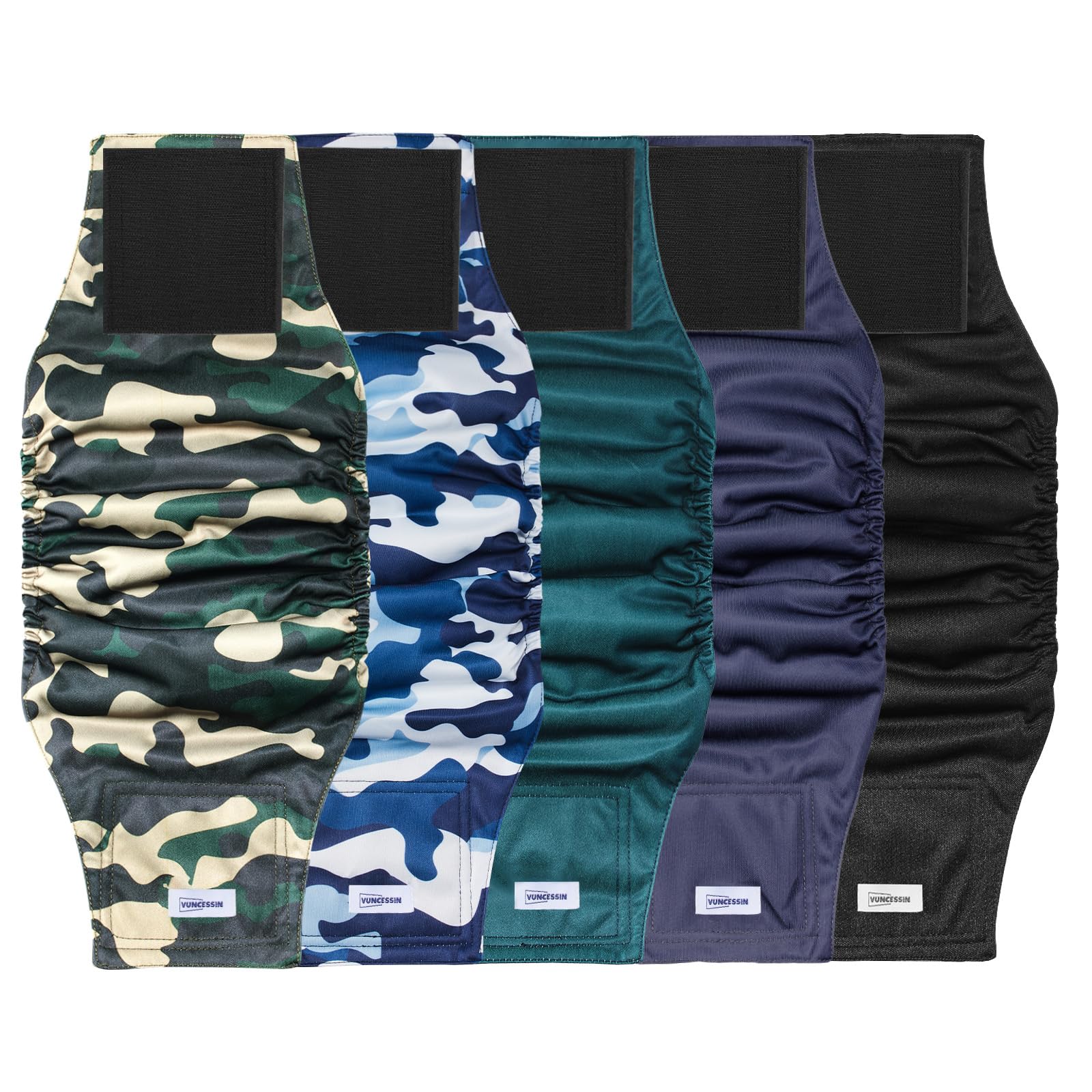 Reusable Dog Diapers Male, Premium Washable Belly Bands For Dogs, Pack Of 5, High Absorbing Medium Male Dog Wraps For Doggie & P