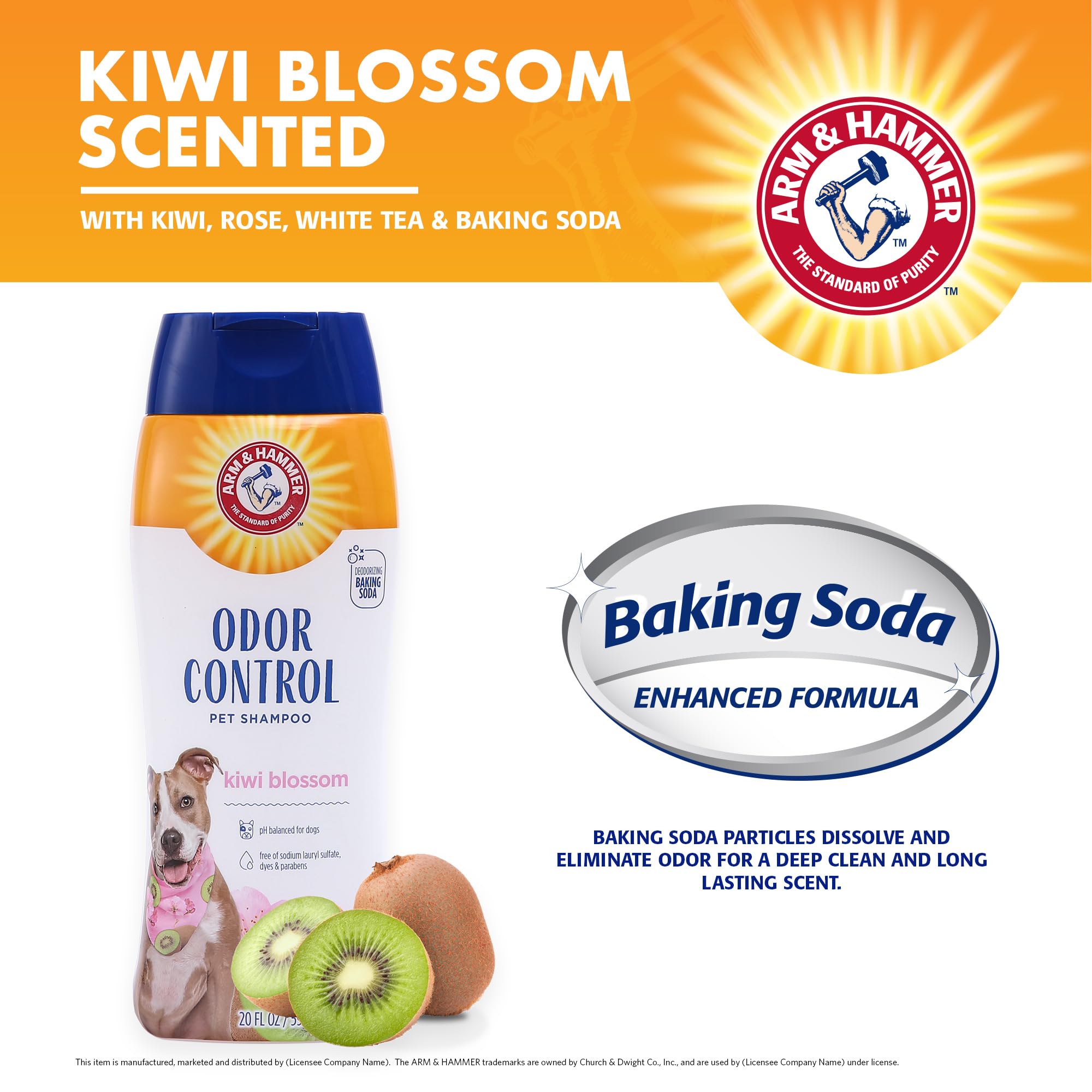 Arm & Hammer for Pets Super Deodorizing Shampoo for Dogs | Best Odor Eliminating Dog Shampoo | Great for All Dogs & Puppies, Fre