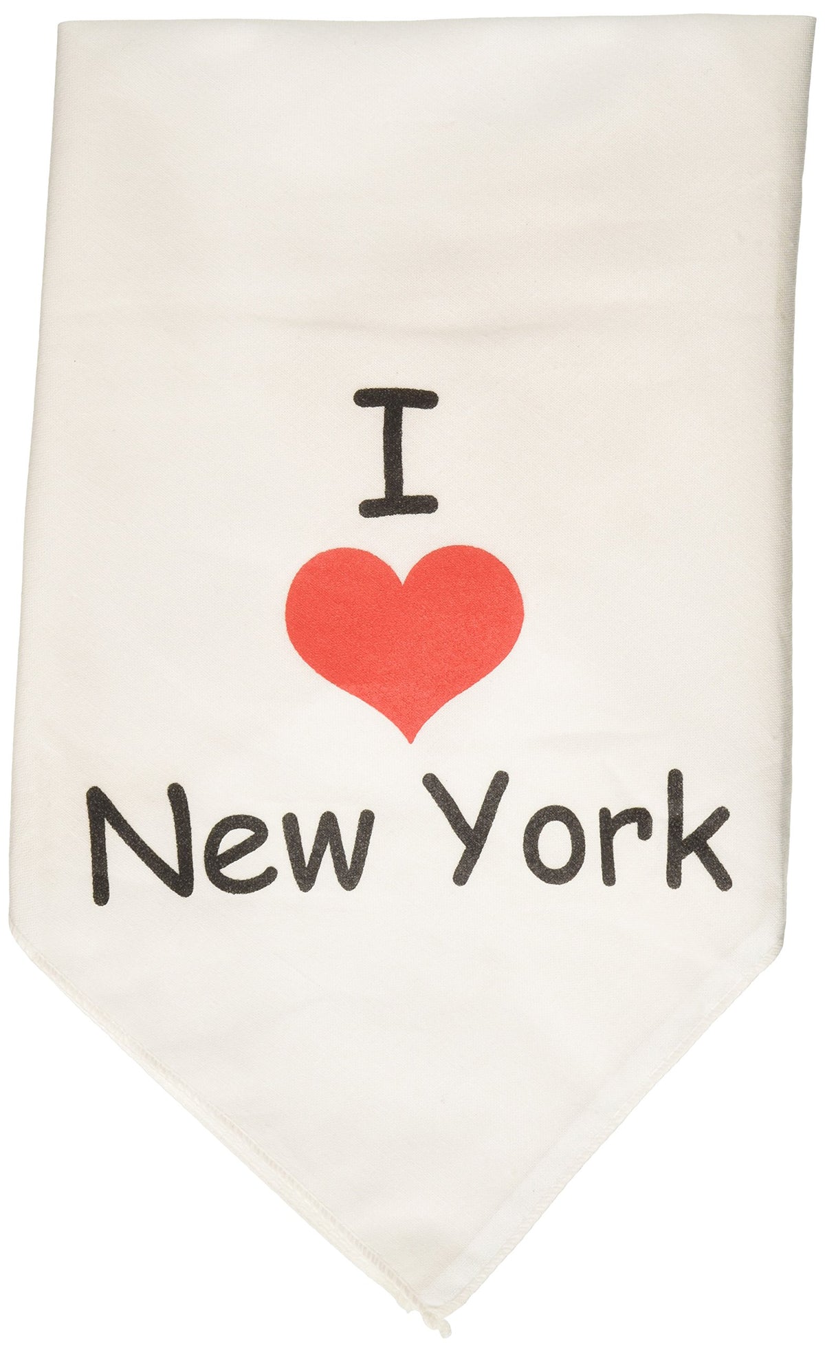Mirage Pet Products I Heart New York Screen Print Bandana for Pets, Small, White