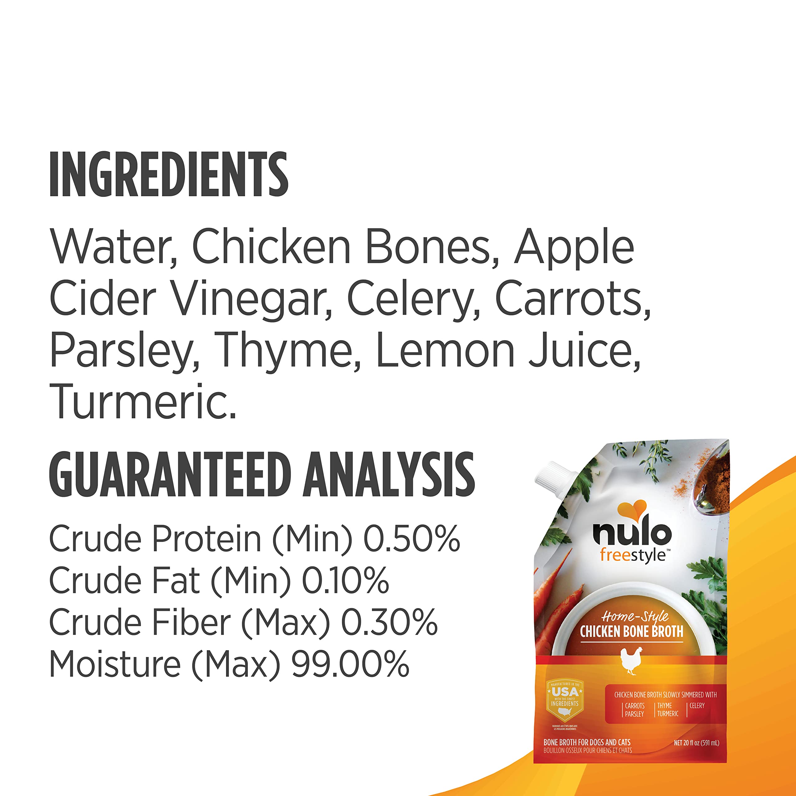 Nulo Freestyle Bone Broth, Premium Food Topper for Cats and Dogs, with Collagen and Chondroitin Sulfate to Help Boost The Qualit