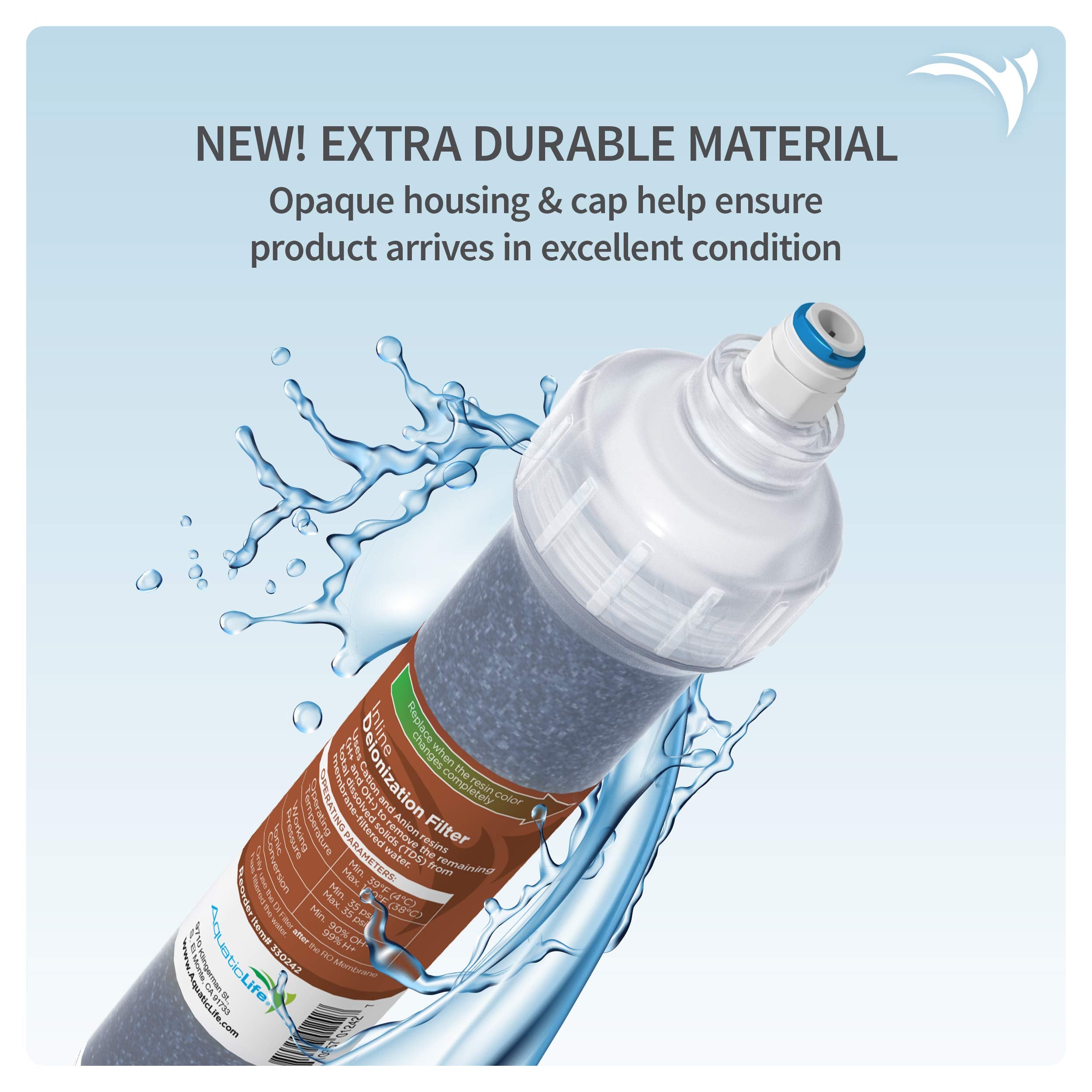 Aquatic Life Di Color Changing Mixed Bed Resin Cartridge, Aquarium, Hydroponics