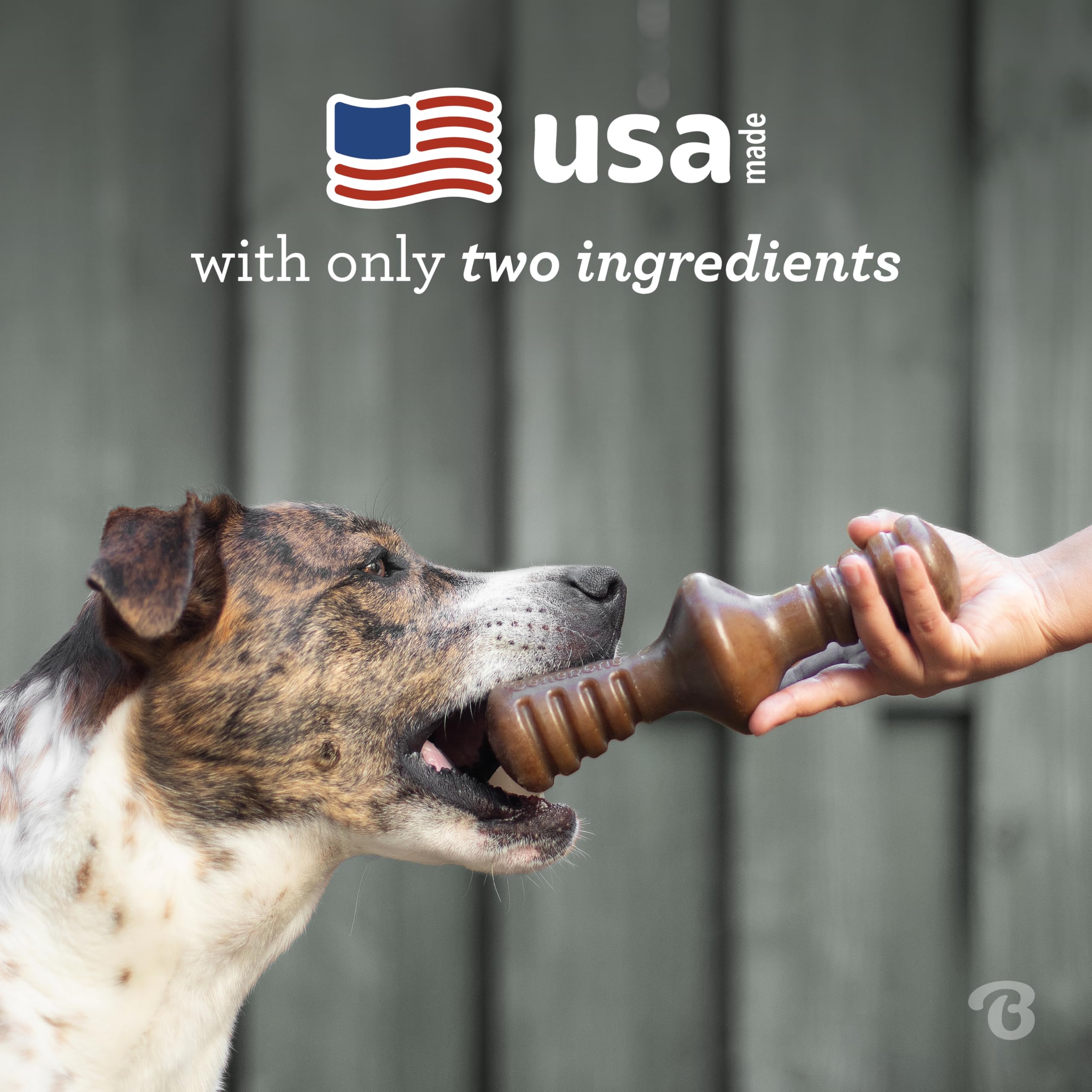 Benebone Zaggler Rolling Dog Chew Toy For Aggressive Chewers, Real Bacon, Made In Usa, Medium