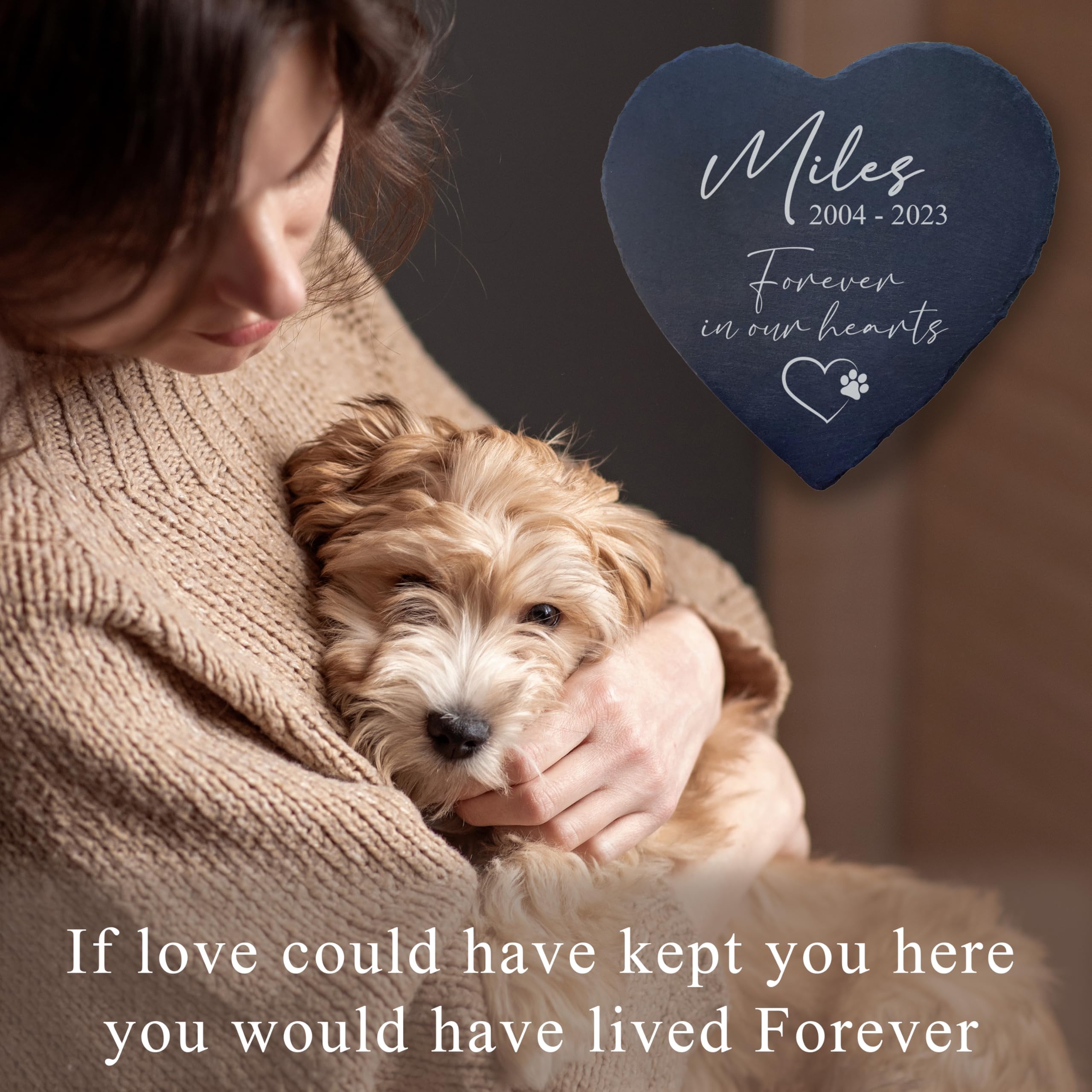 Dog Memorial Gifts, Cemetery Decorations For Grave, Pet Loss Sympathy Gift, Personalized Remembrance Garden Stone, Cat Lovers He