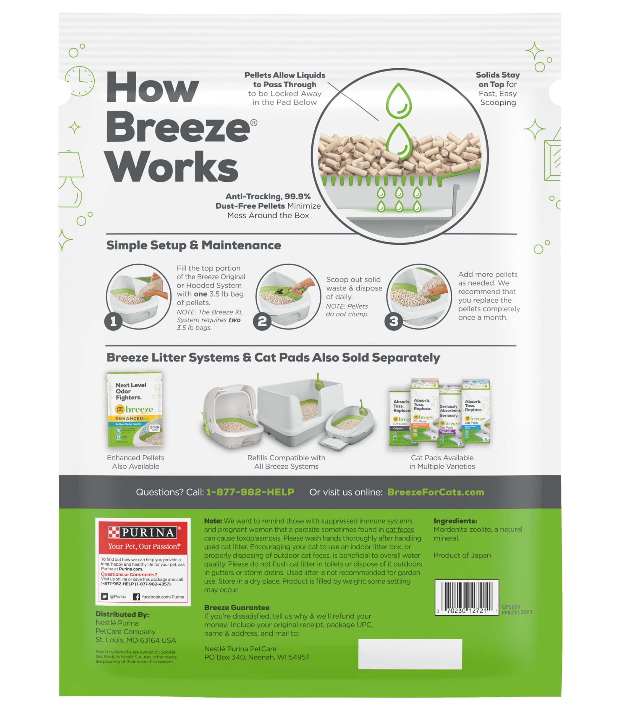 Tidy Cats Breeze Cat Litter Pellets Refill, 3.5 Lbs. (Pack Of 3)