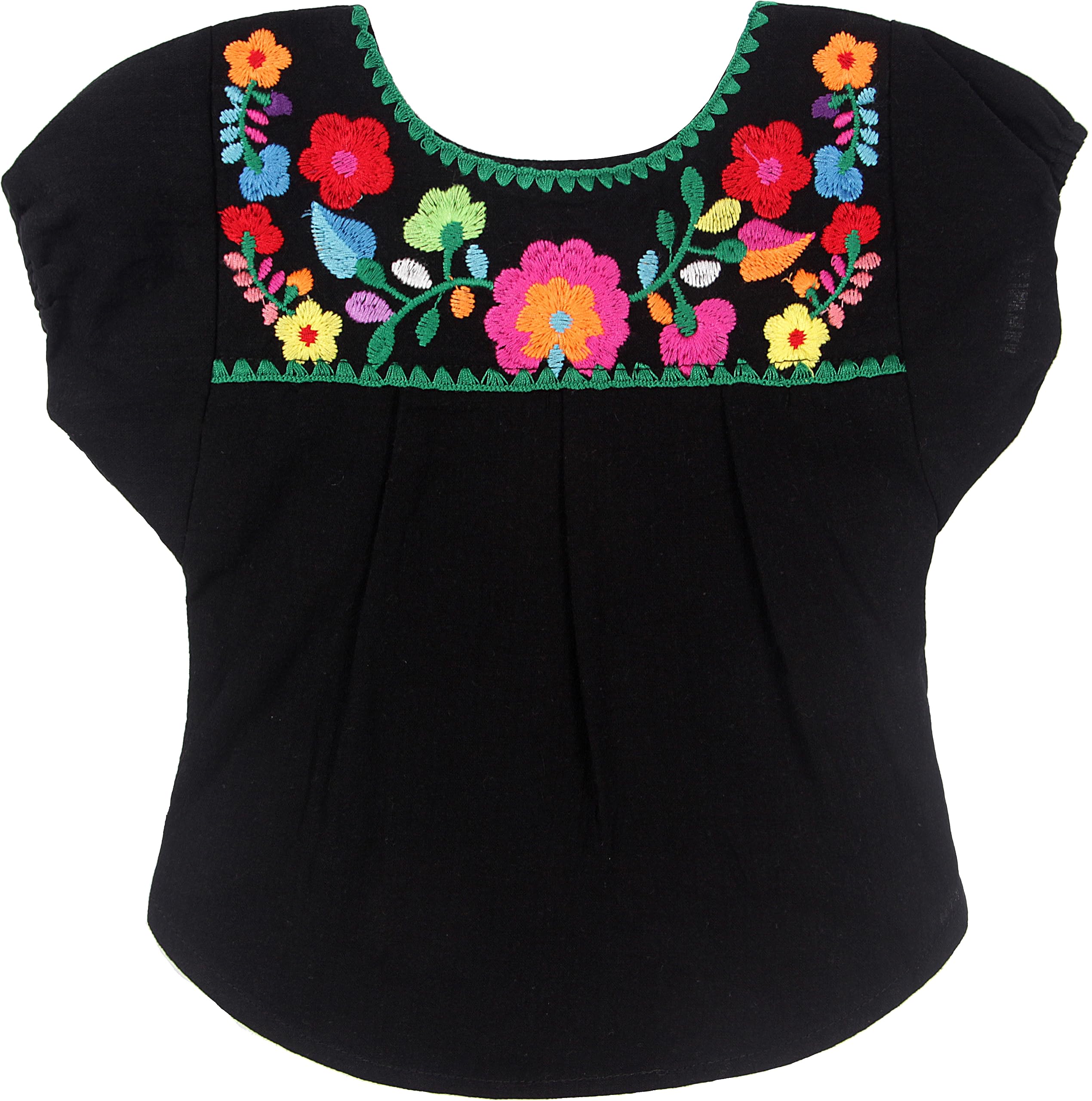 Yzxdorwj Embroidered Dog Shirts Mexican Pet Clothing Floral Colorful Cute Boho Soft Cotton T Shirt For Pet Dog Cats (S, Bb-Bkg)