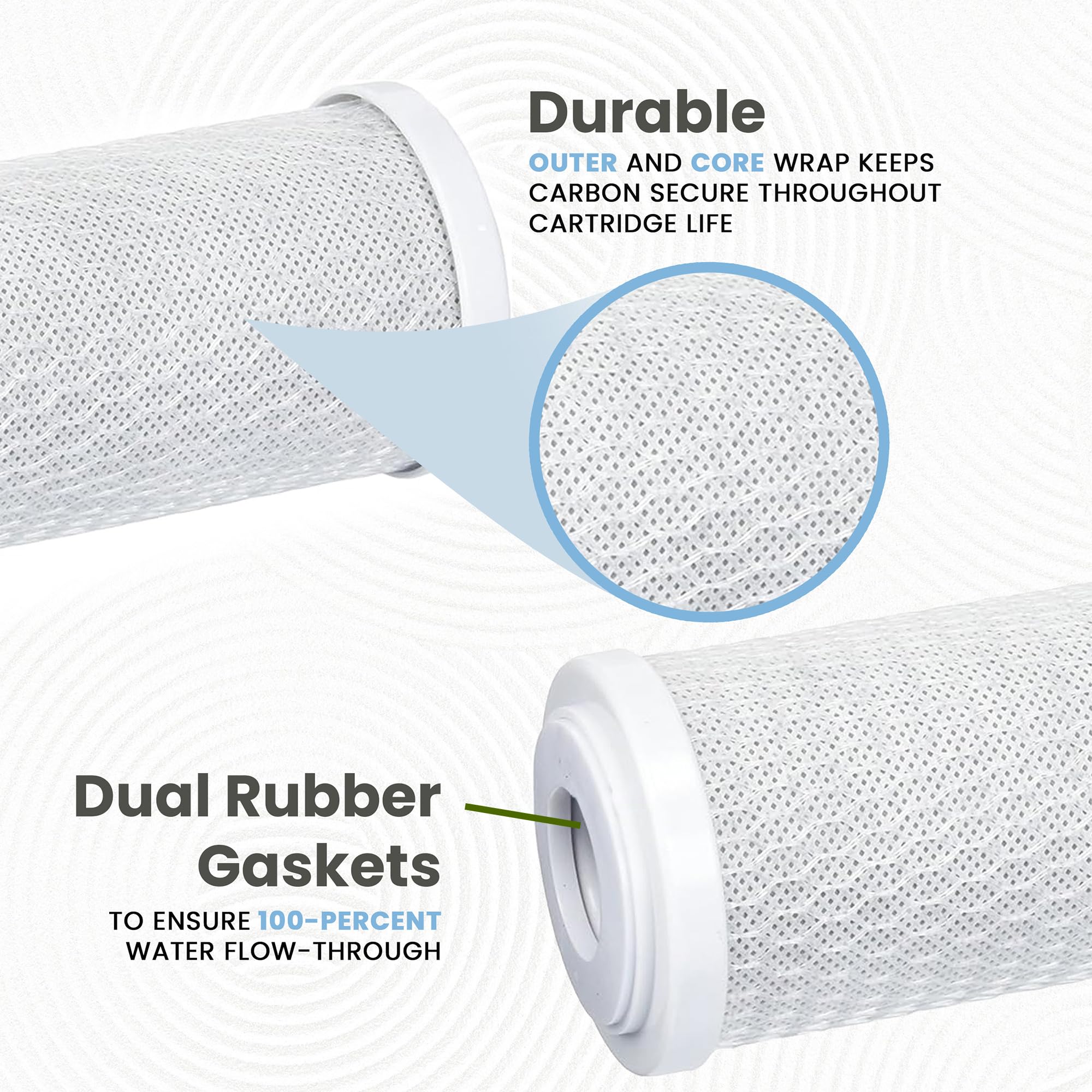 Aquatic Life 10-Inch Pre Carbon Block Replacement Filter Cartridge For Ro-Di System Units For Aquarium