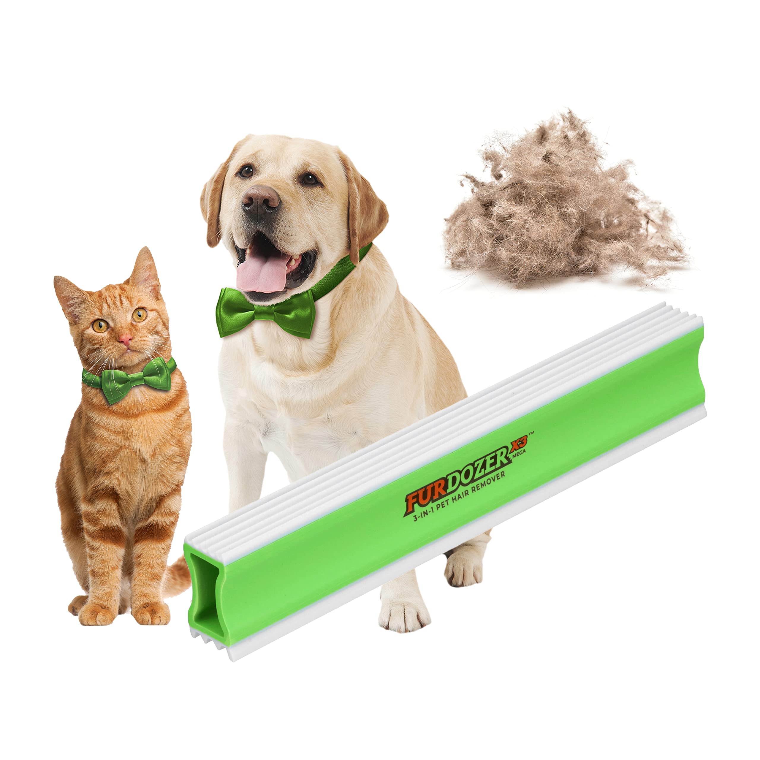 Furdozer X3 Mega Pet Hair Remover & Auto Detailing Tool - Cat & Dog Hair Remover For Carpets, Car Interiors, Couches, Bedding, &