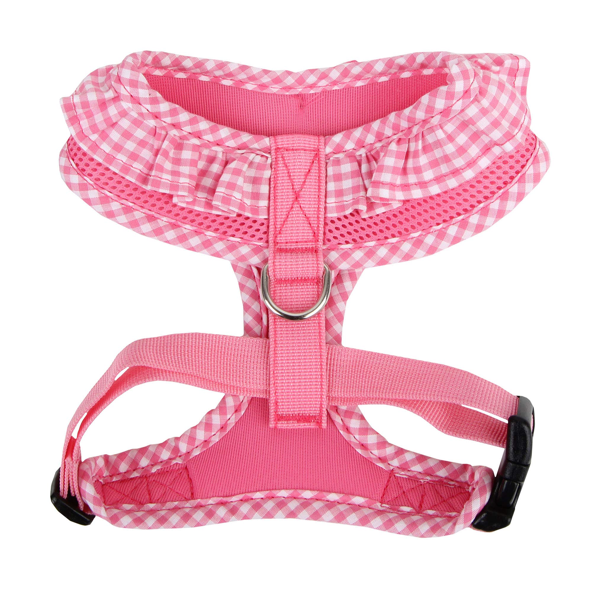 Puppia Vivien Dog Harness Over-The-Head All Season Cute No Pull No Choke Walking Training Adjustable For Small Dog, Pink, X-Small