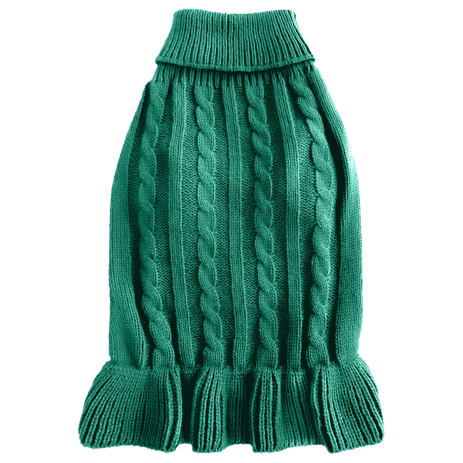 Chborchicen Small Dog Sweaters Knitted Pet Cat Warm Dog Sweatshirt Winter Clothes Kitten Puppy Sweater (Xs, Dress-Green)