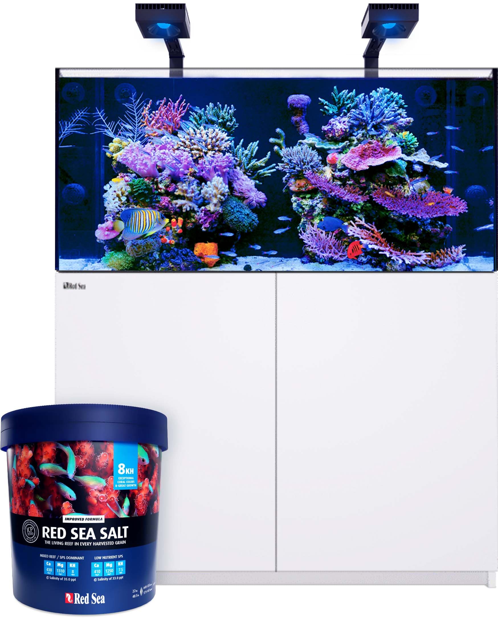 Red Sea Reef Salt Mix Small Bucket | Makes 55 Gallons Complete Marine Saltwater Aquarium Advanced Formula Optimal Coral Health &